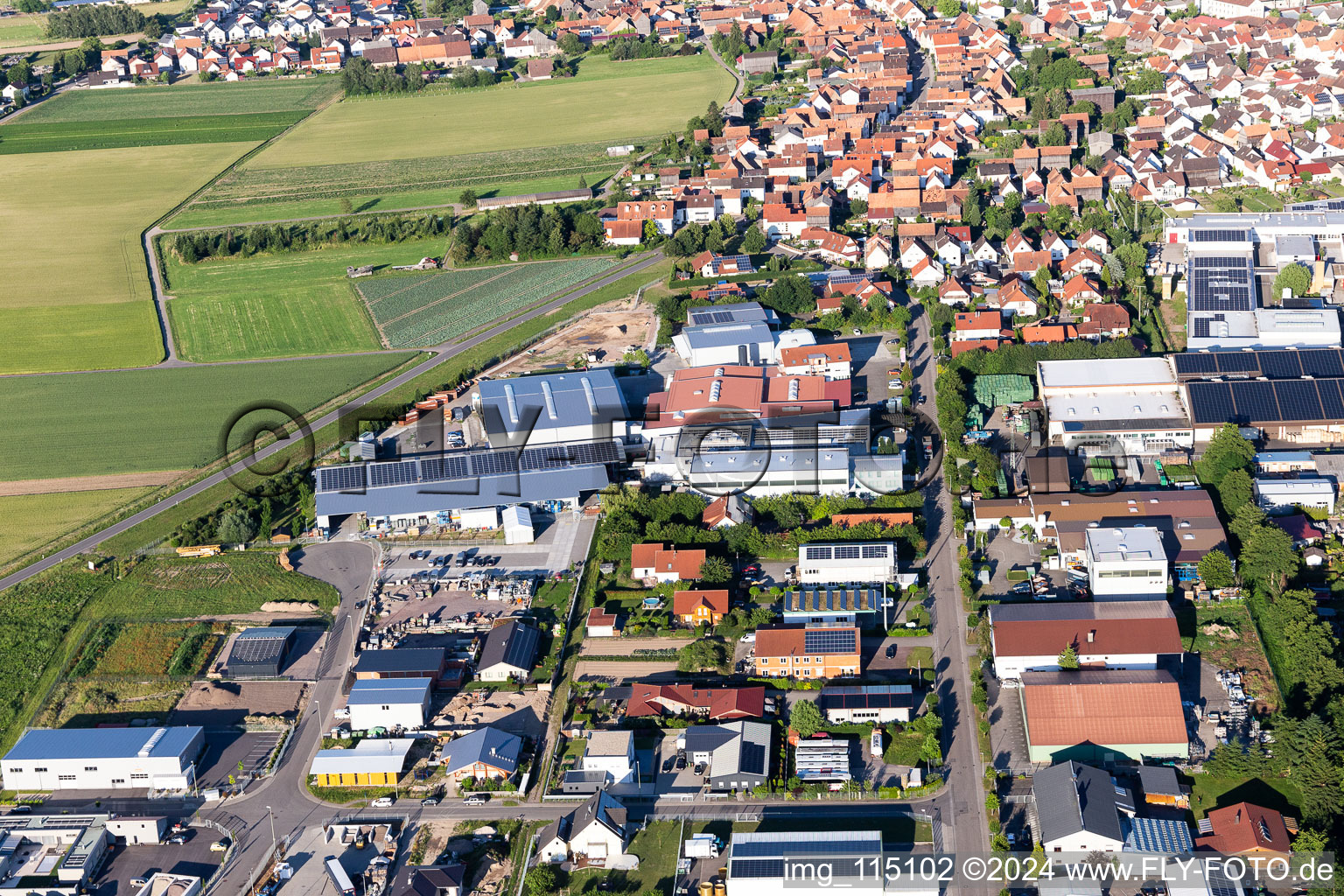 Im Gereut industrial estate, HGGS LaserCUT GmbH & Co. KG in Hatzenbühl in the state Rhineland-Palatinate, Germany