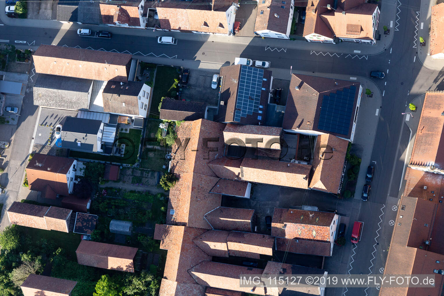 Aerial photograpy of Luitpoldstr in Hatzenbühl in the state Rhineland-Palatinate, Germany