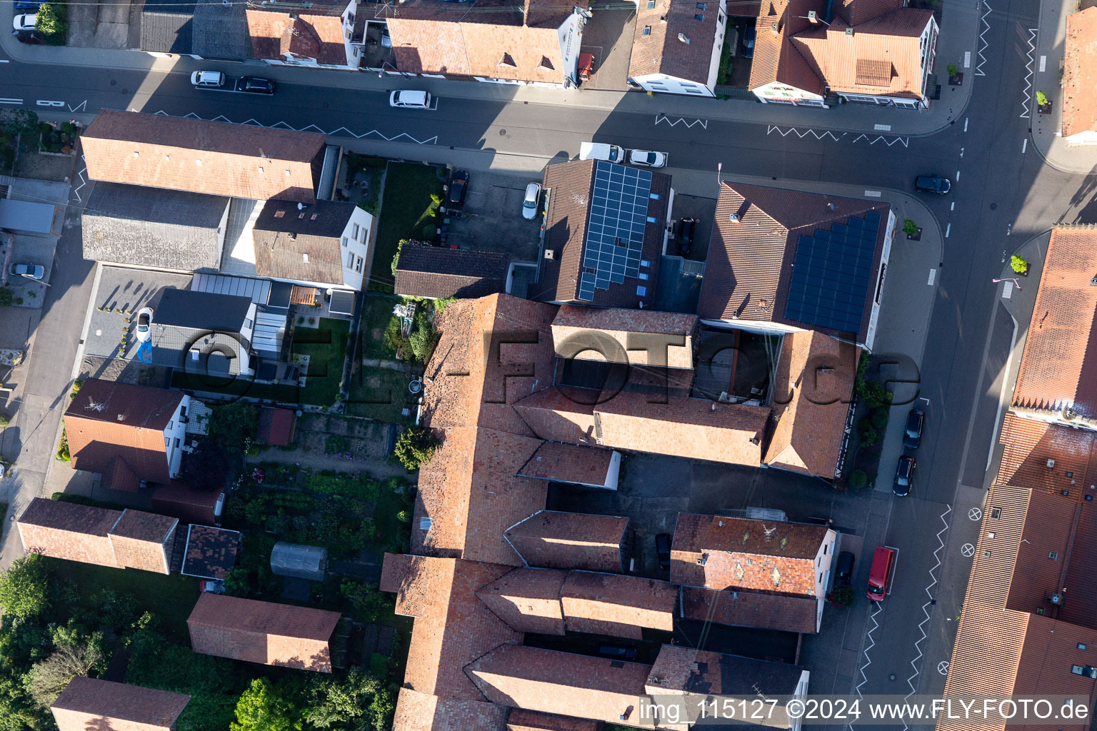 Aerial photograpy of Luitpoldstr in Hatzenbühl in the state Rhineland-Palatinate, Germany