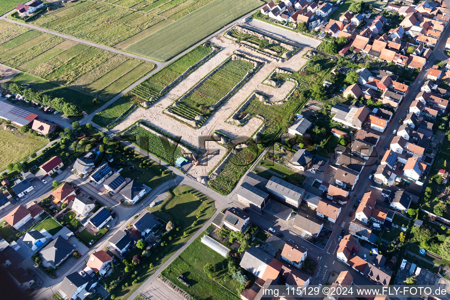 New development area development in Hatzenbühl in the state Rhineland-Palatinate, Germany