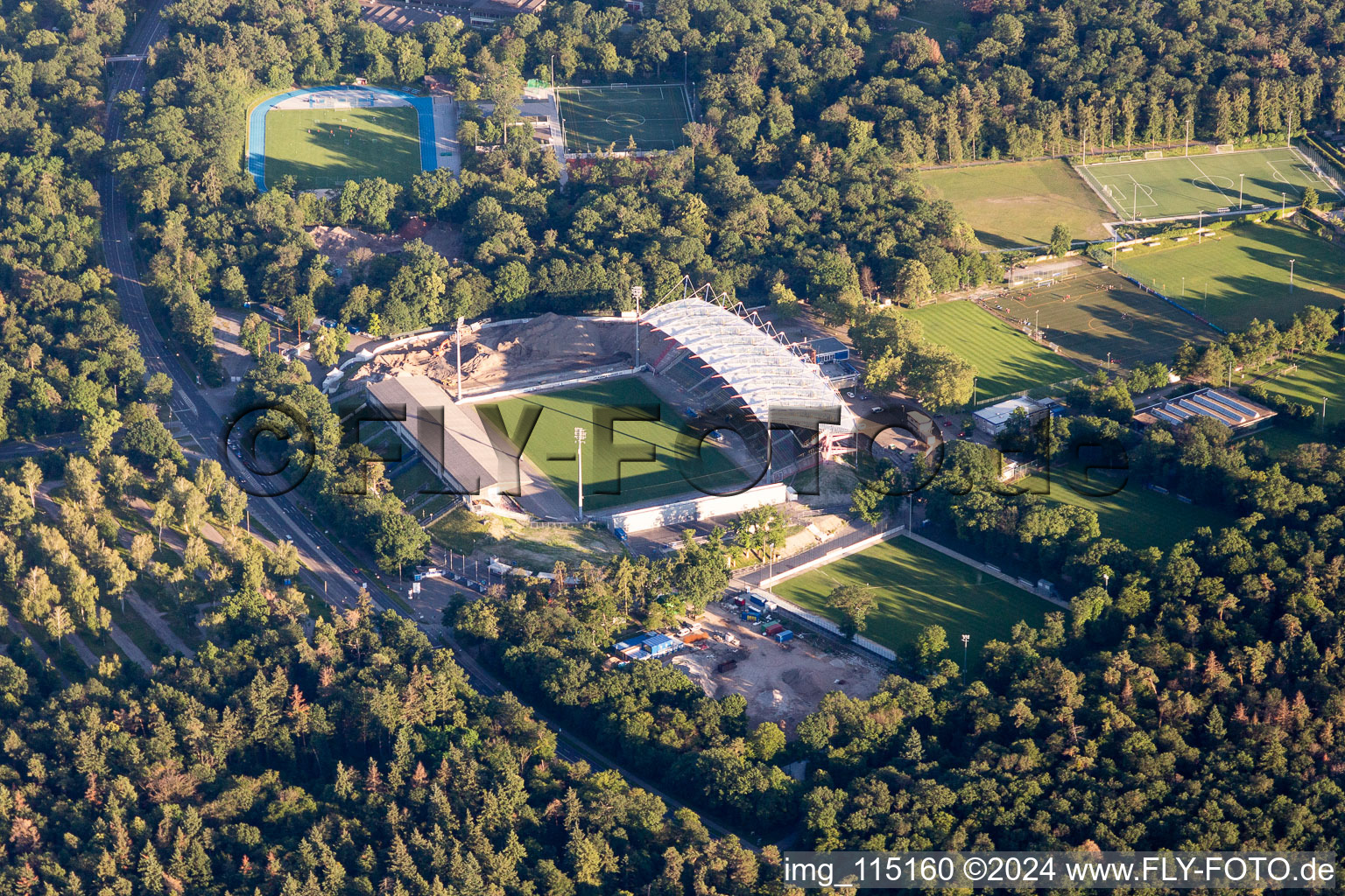 KSC Wildparkstadion, construction site in the district Innenstadt-Ost in Karlsruhe in the state Baden-Wuerttemberg, Germany