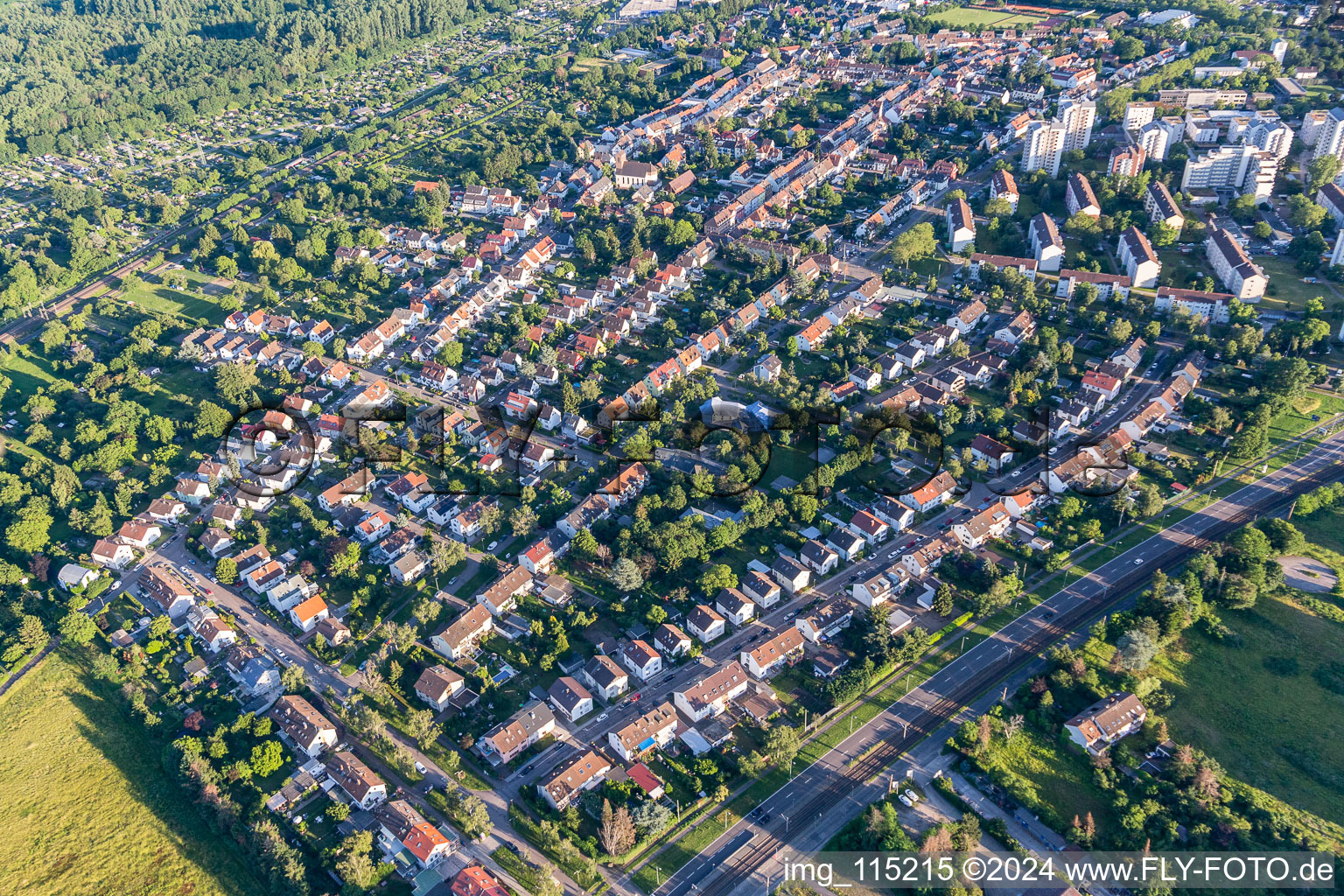 Hagsfeld in the district Rintheim in Karlsruhe in the state Baden-Wuerttemberg, Germany