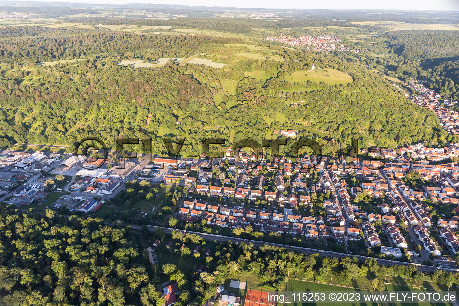 Tullastr in the district Untergrombach in Bruchsal in the state Baden-Wuerttemberg, Germany