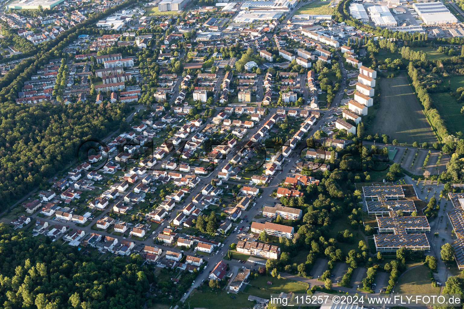 Waldstr in Bruchsal in the state Baden-Wuerttemberg, Germany