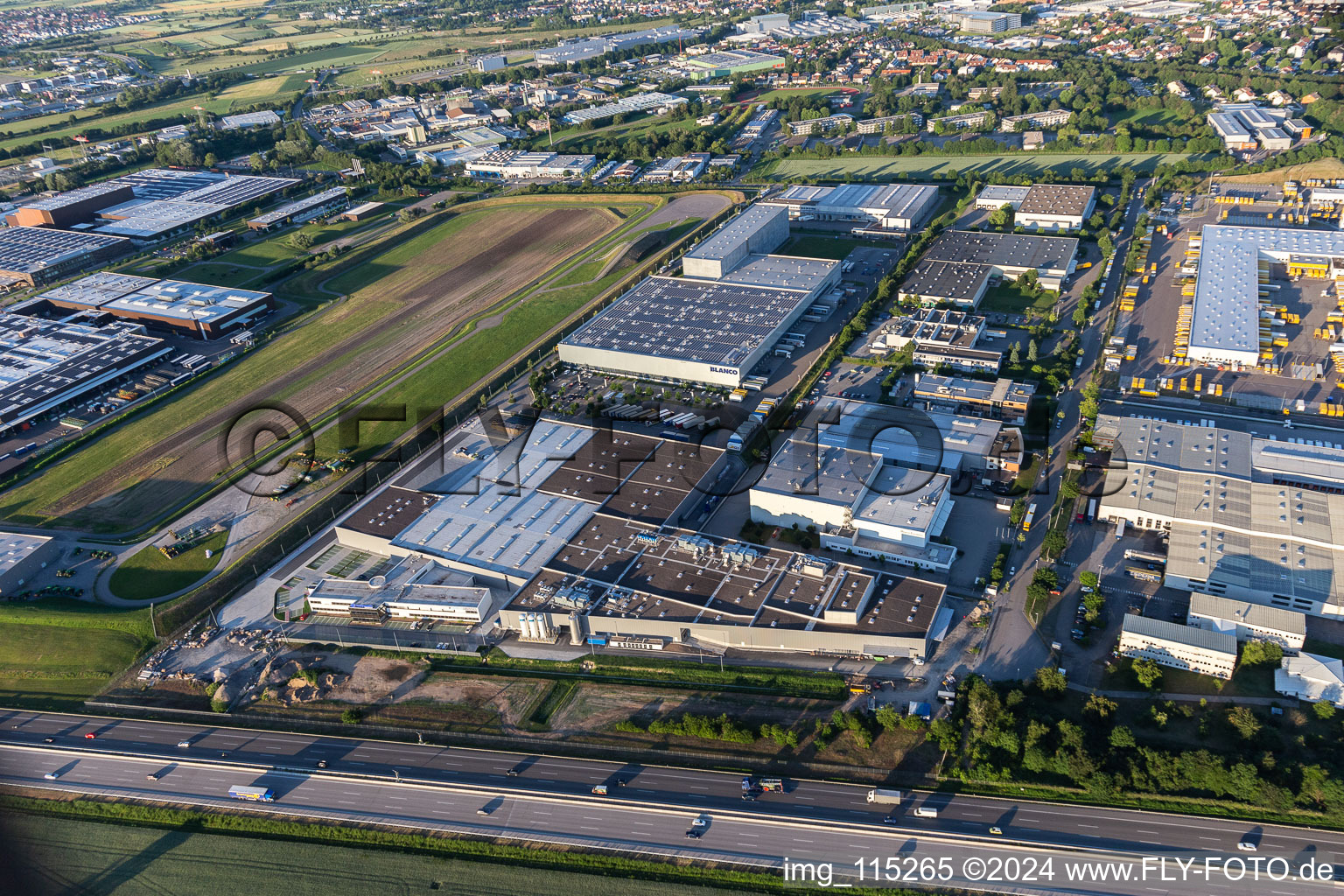 Warehouses and forwarding building of Blanco Logistic in Bruchsal in the state Baden-Wurttemberg, Germany