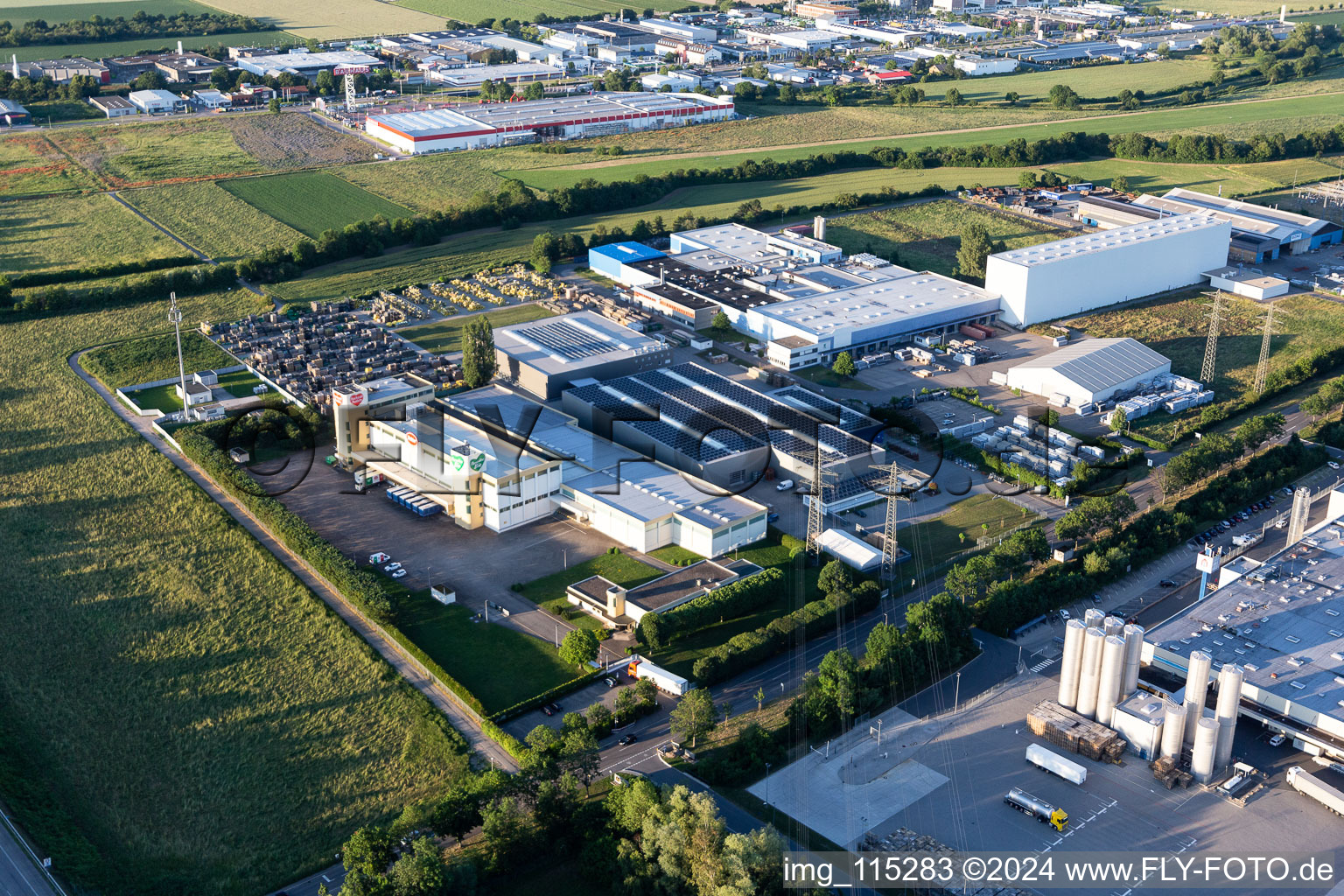 Aerial view of Zabler in Bruchsal in the state Baden-Wuerttemberg, Germany