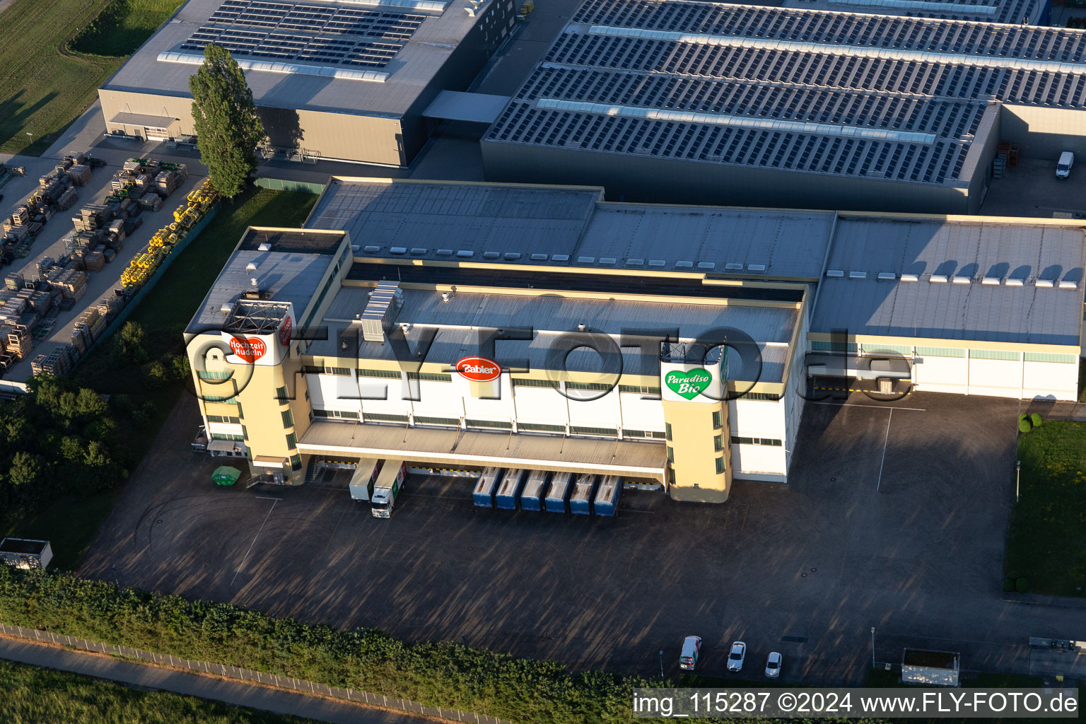 Building and production halls on the premises of Bernhard Zabler GmbH & Co. KG in Bruchsal in the state Baden-Wurttemberg, Germany