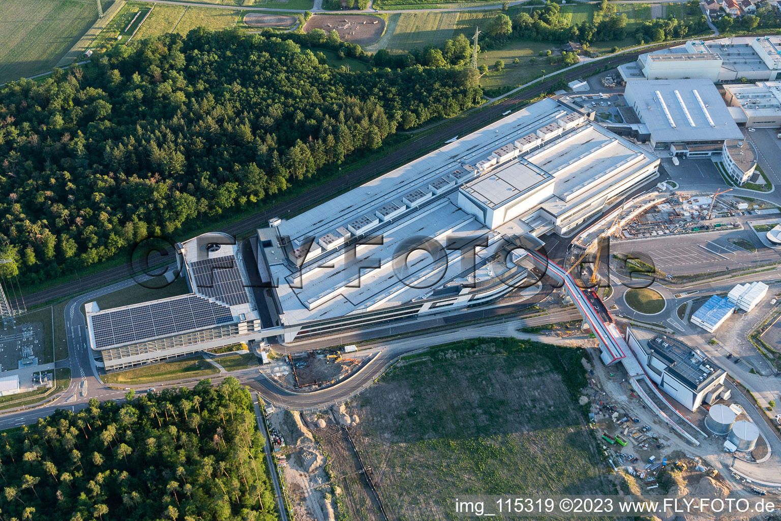 SEW-Eurodrive in the district Graben in Graben-Neudorf in the state Baden-Wuerttemberg, Germany out of the air