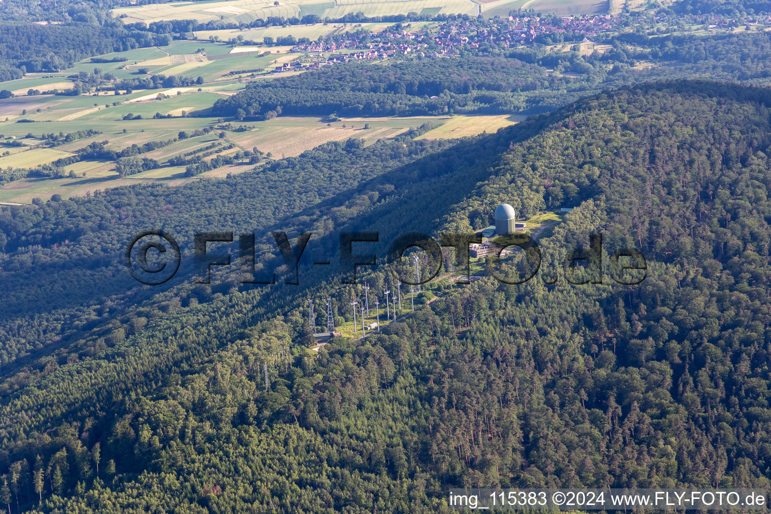 Col de Pfaffenschlick, Radar in Lampertsloch in the state Bas-Rhin, France