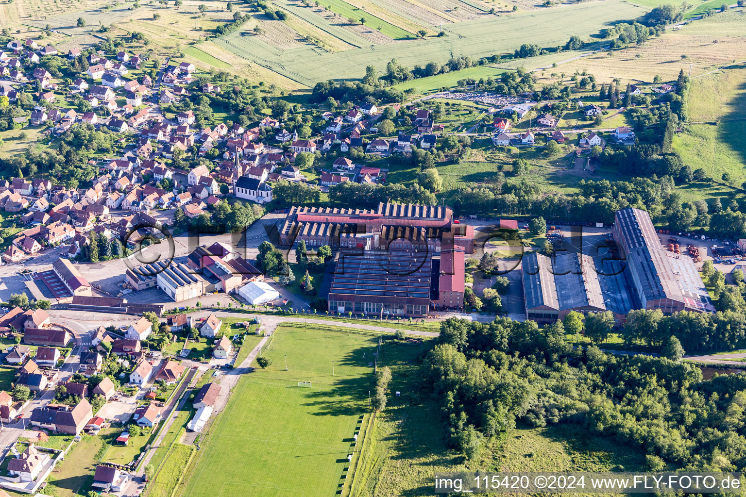 Oberbronn in the state Bas-Rhin, France out of the air