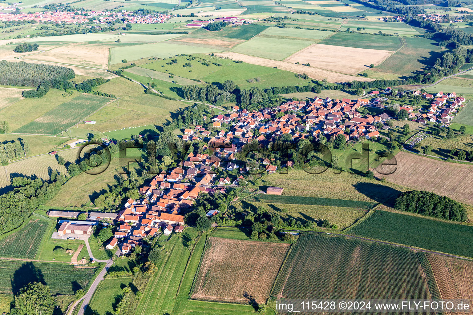 Mulhausen in the state Bas-Rhin, France out of the air