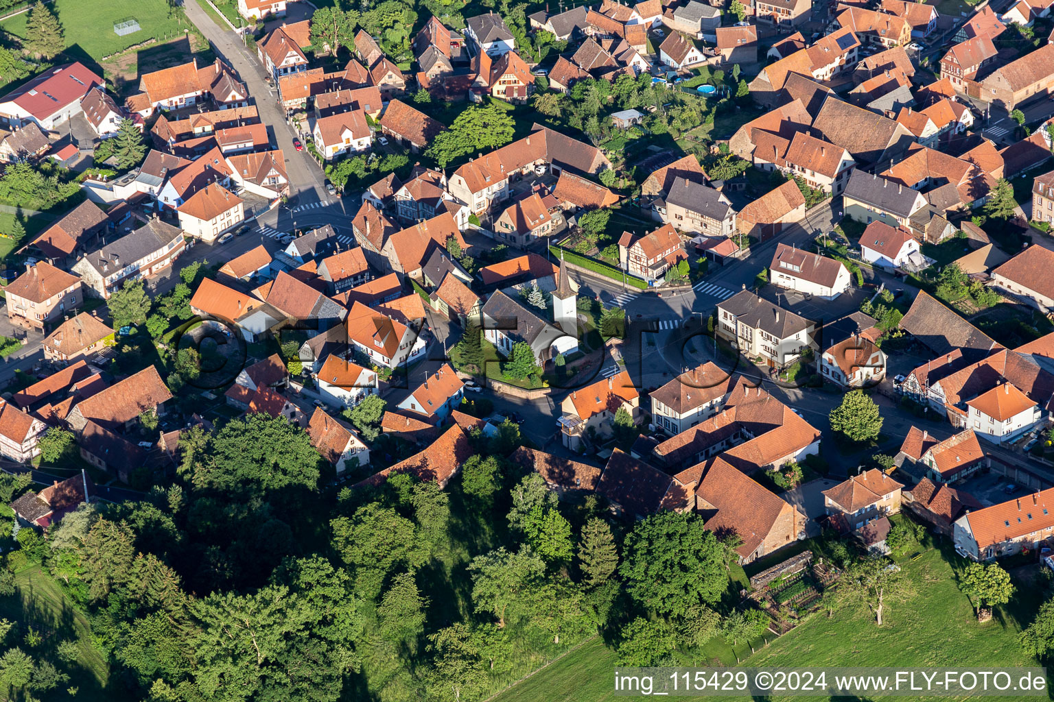 Mulhausen in the state Bas-Rhin, France seen from above