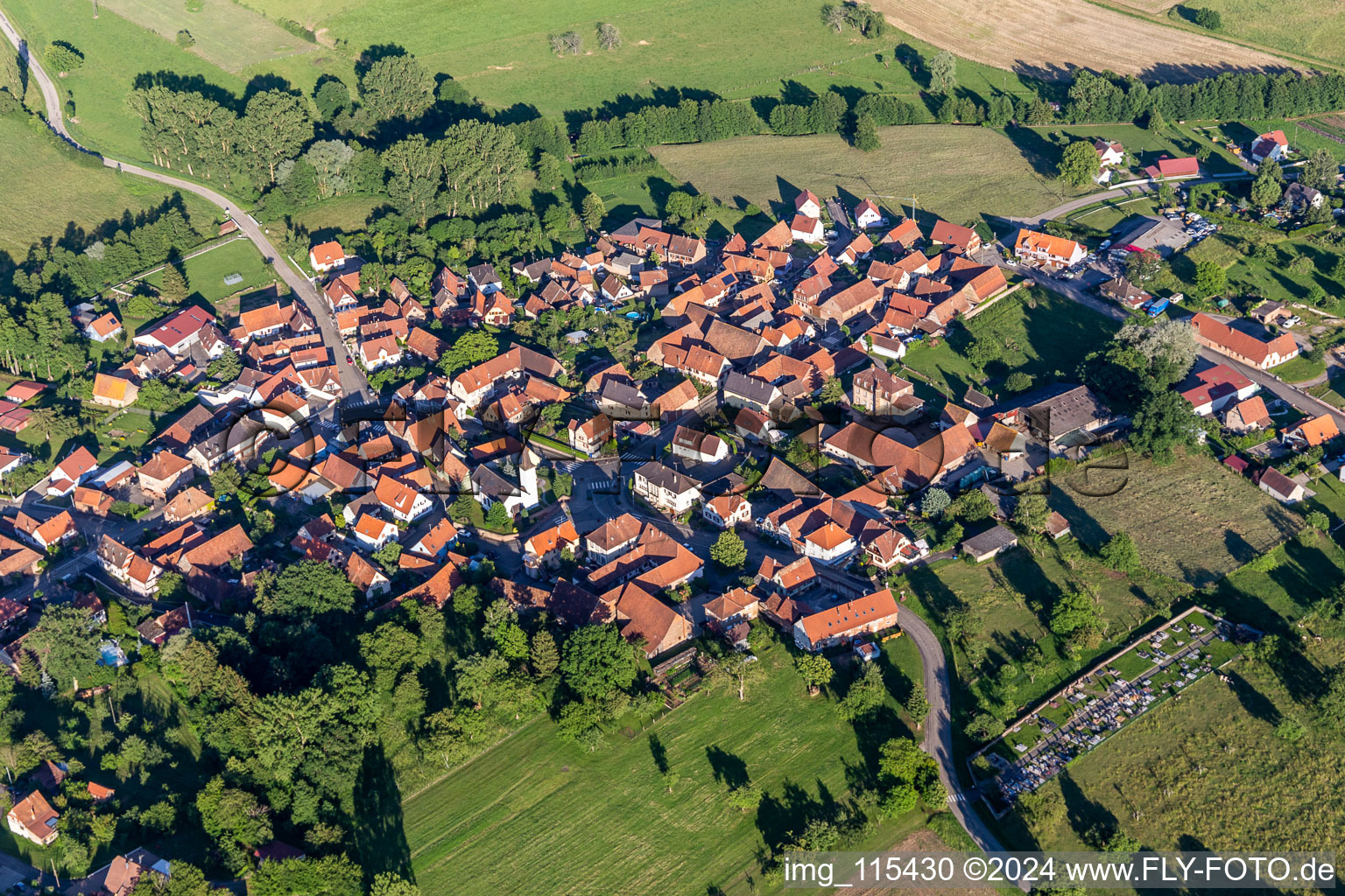 Mulhausen in the state Bas-Rhin, France from the plane