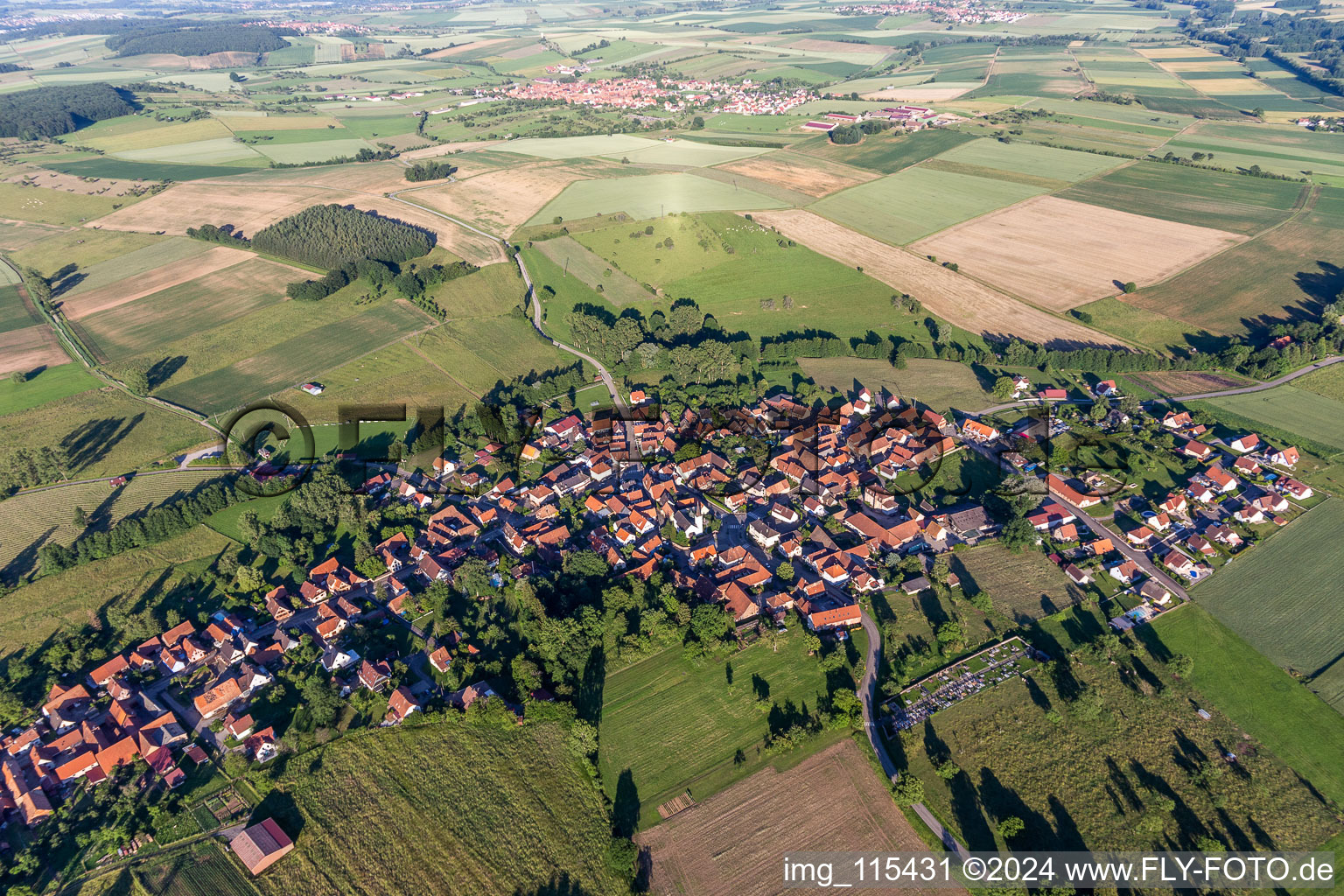 Bird's eye view of Mulhausen in the state Bas-Rhin, France