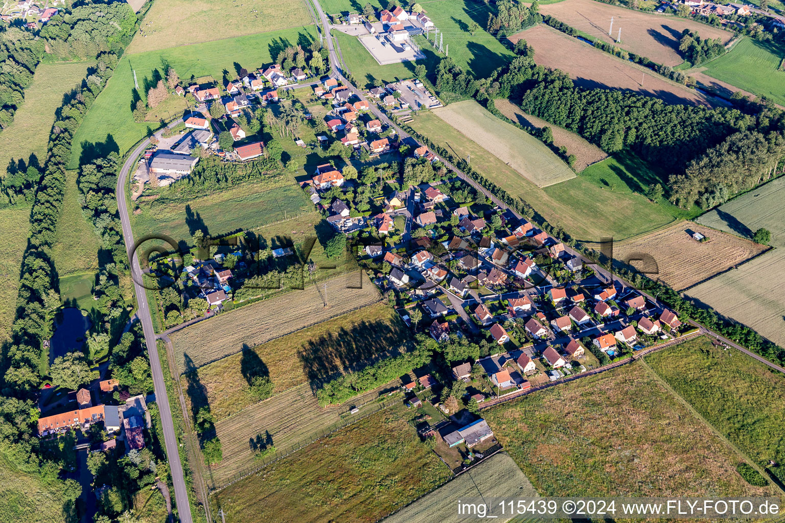 Oblique view of Val de Moder in the state Bas-Rhin, France