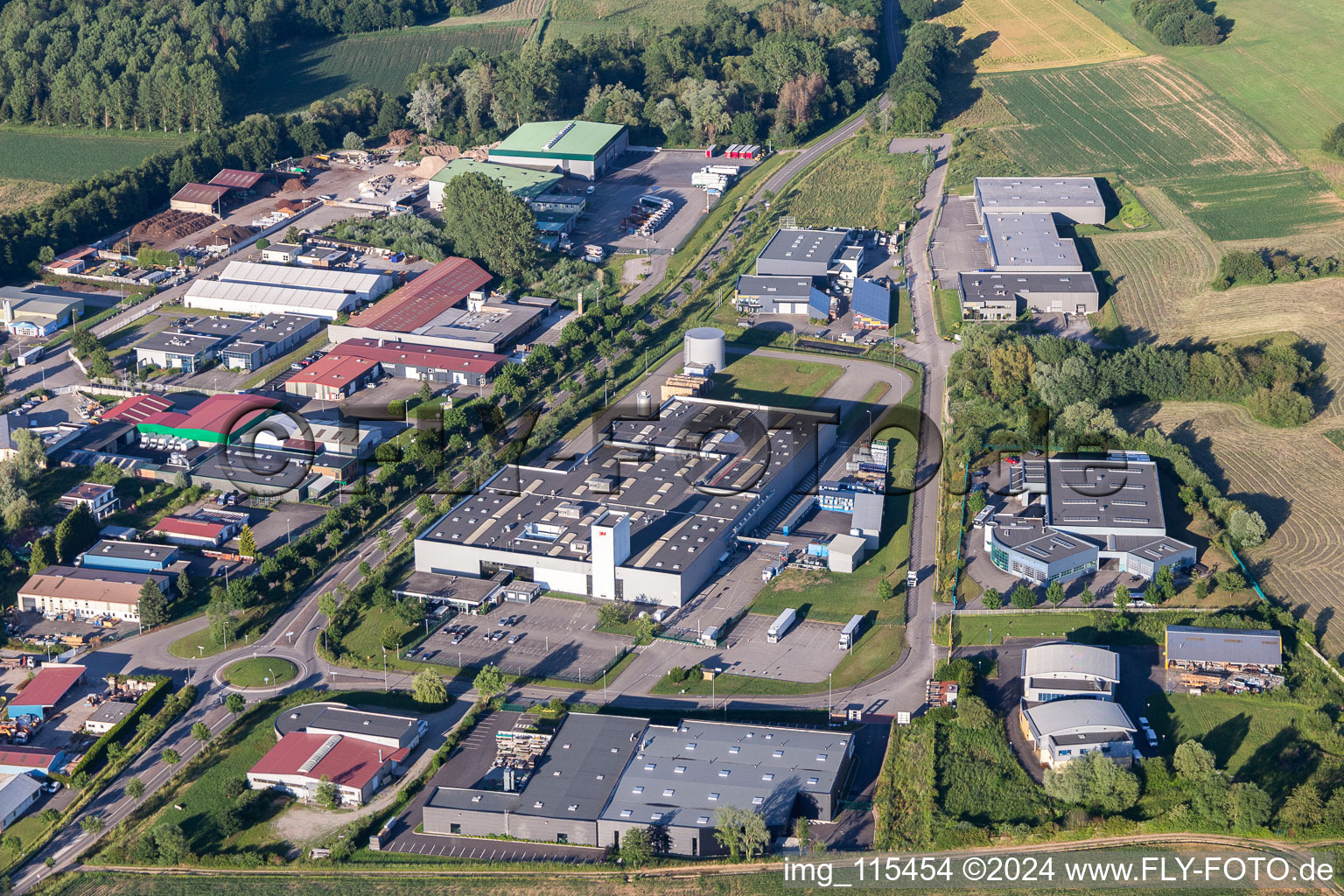 Niedermodern in the state Bas-Rhin, France seen from above