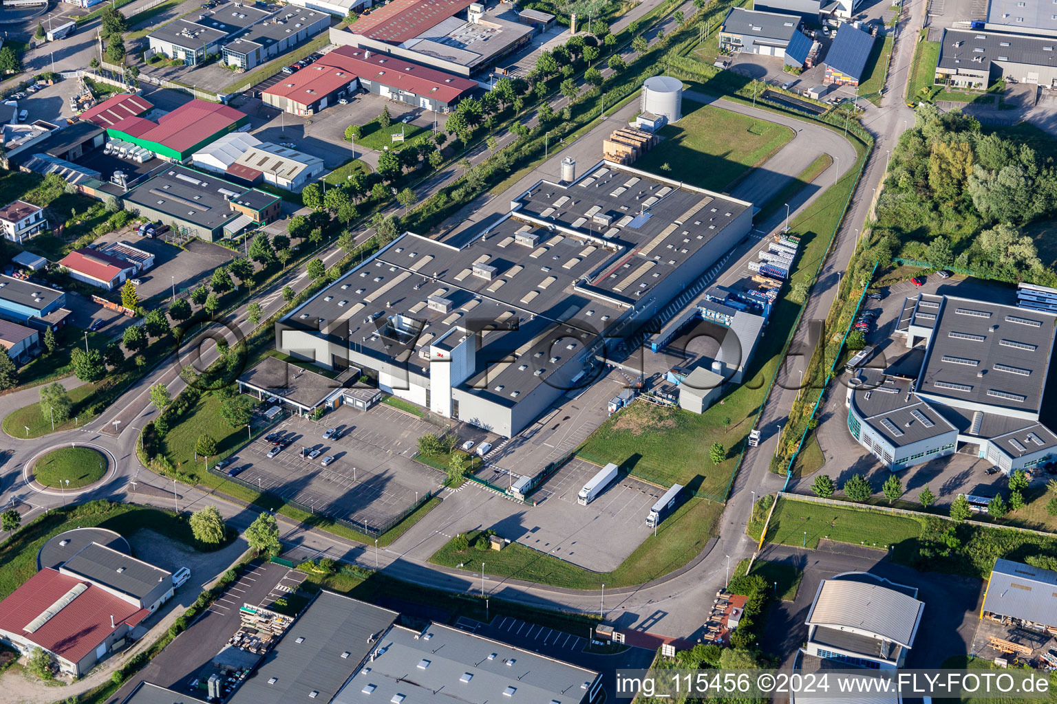 Industrial estate and company settlement in Niedermodern in Grand Est, France