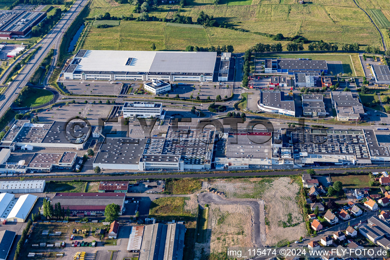 Aerial photograpy of District Metzgerhof Krausenhof in Hagenau in the state Bas-Rhin, France