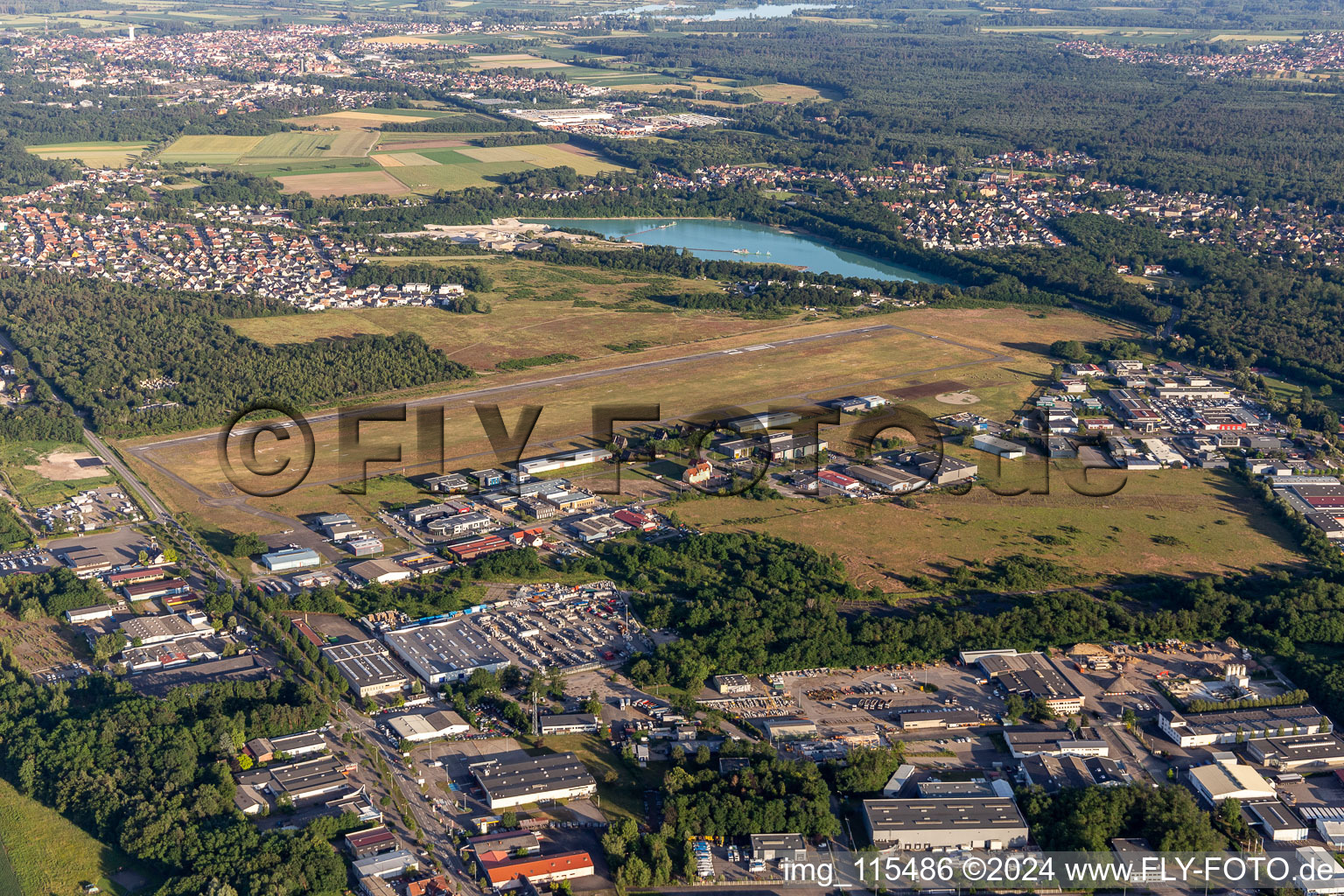 Aerodrome in the district Zone Activite Aerodrome in Hagenau in the state Bas-Rhin, France