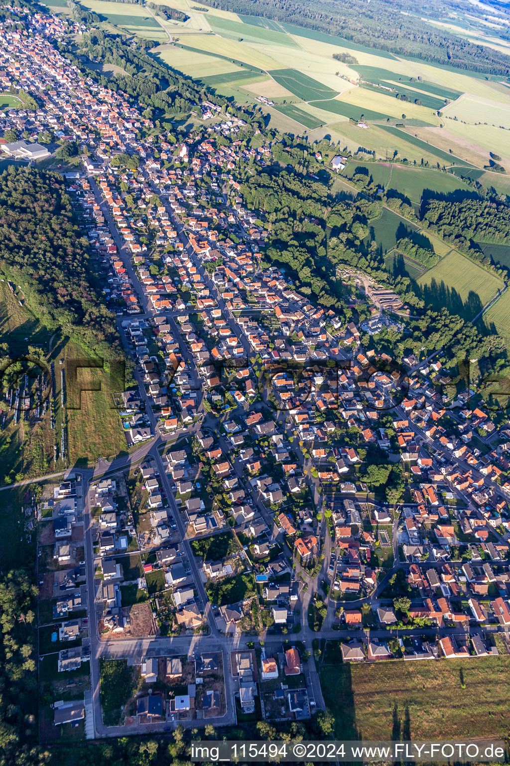 Schirrhein in the state Bas-Rhin, France out of the air