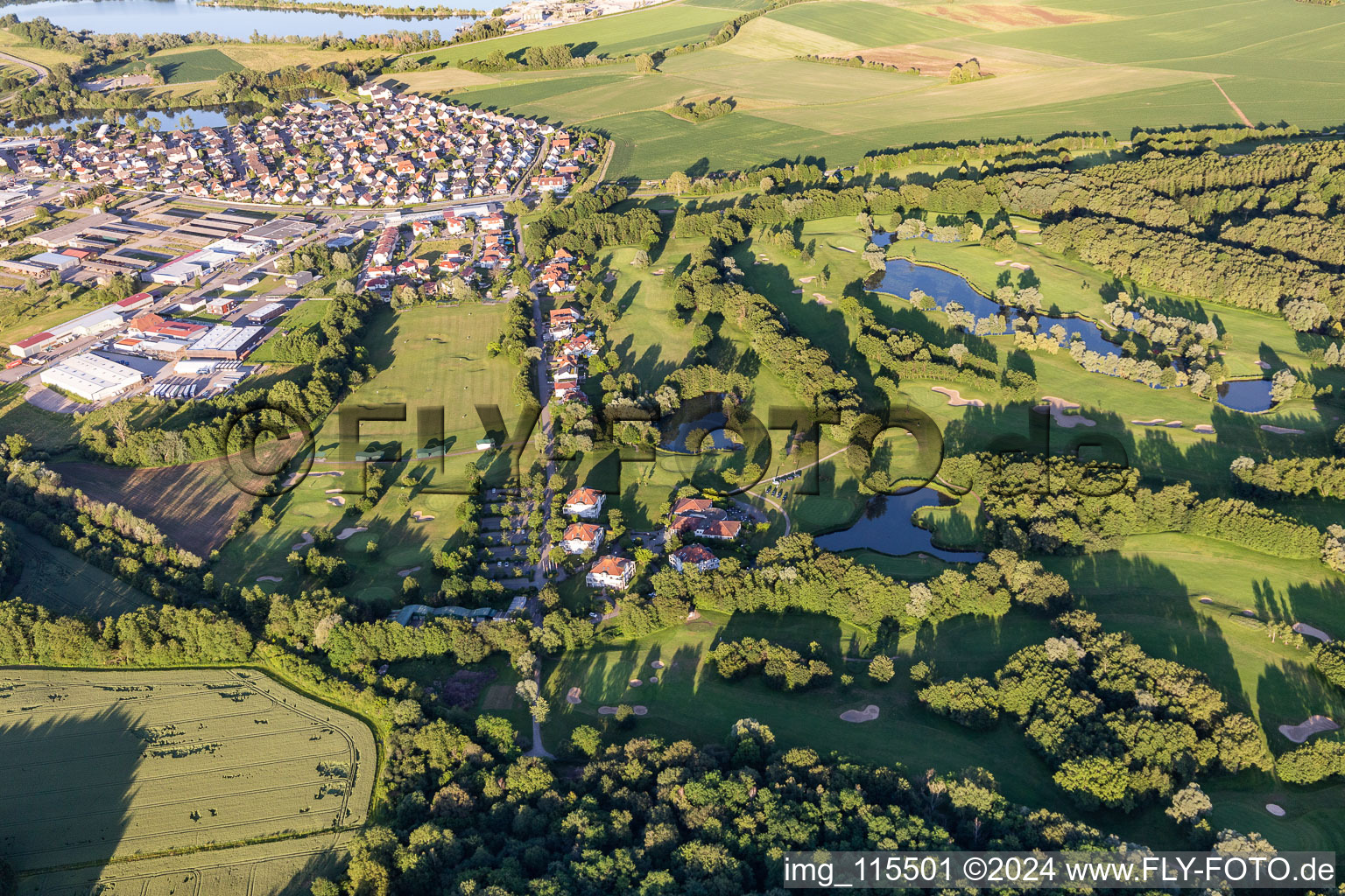 Aerial photograpy of Golf Club Baden-Baden in Soufflenheim in the state Bas-Rhin, France