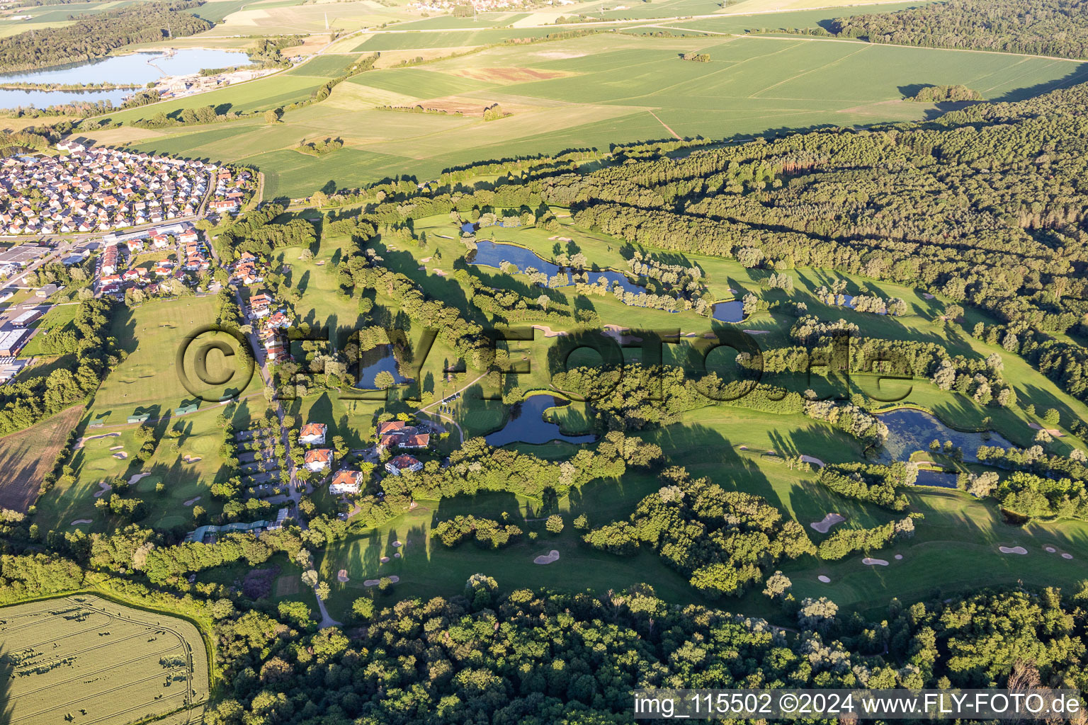 Oblique view of Golf Club Baden-Baden in Soufflenheim in the state Bas-Rhin, France