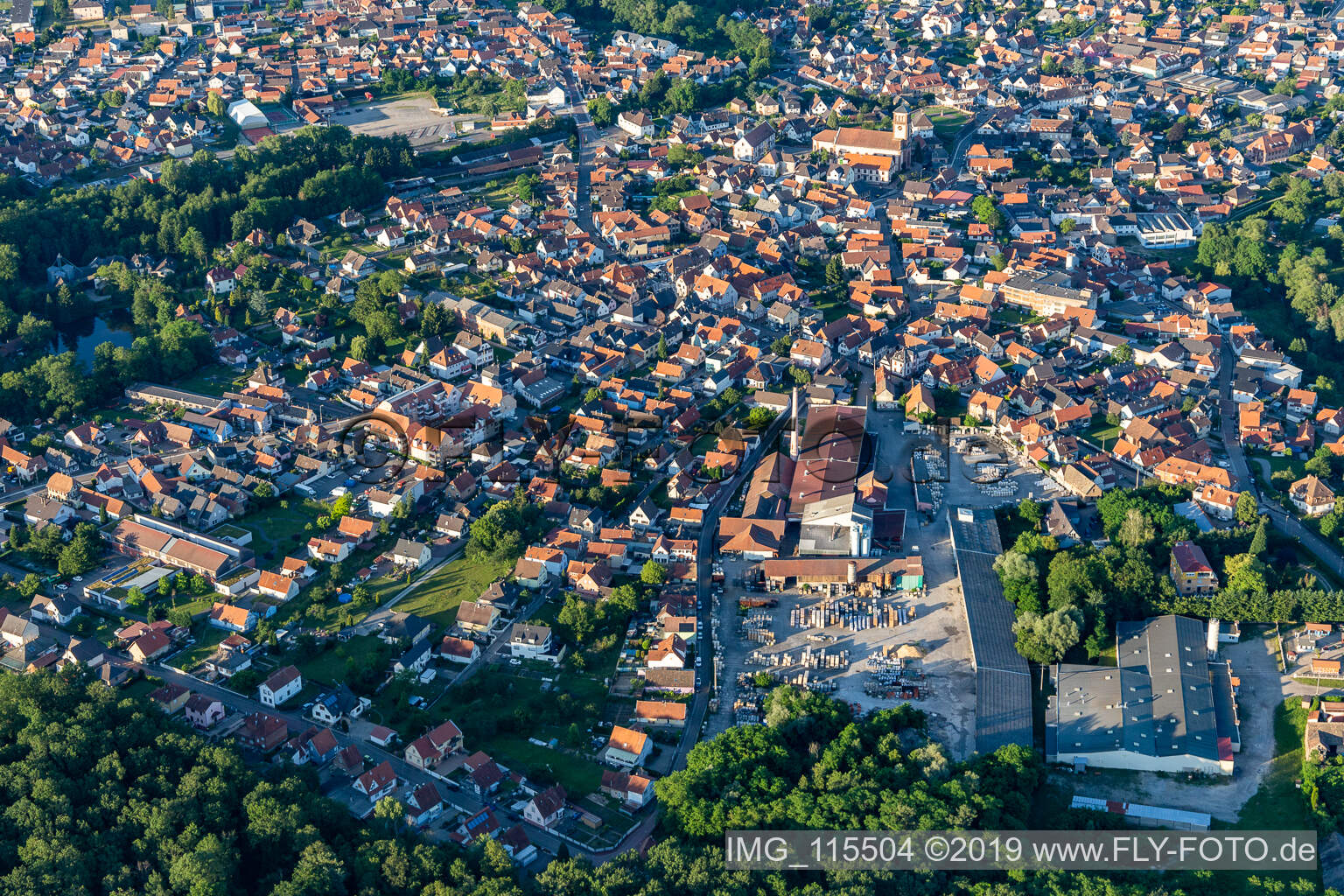 Drone image of Haguenau in the state Bas-Rhin, France