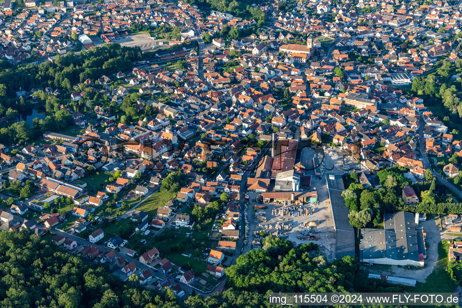 Drone image of Haguenau in the state Bas-Rhin, France