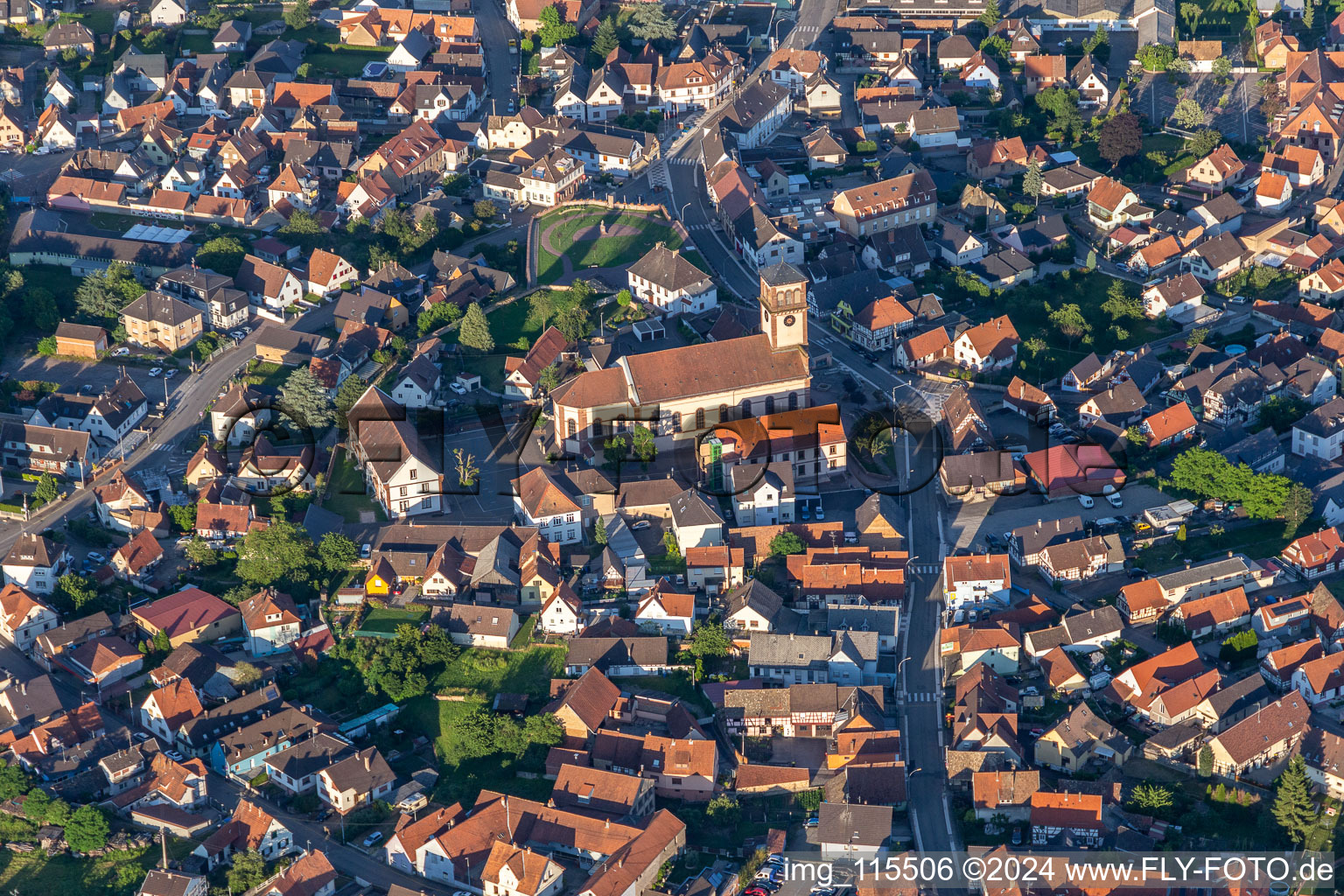 Church building in the village of in Soufflenheim in Grand Est, France