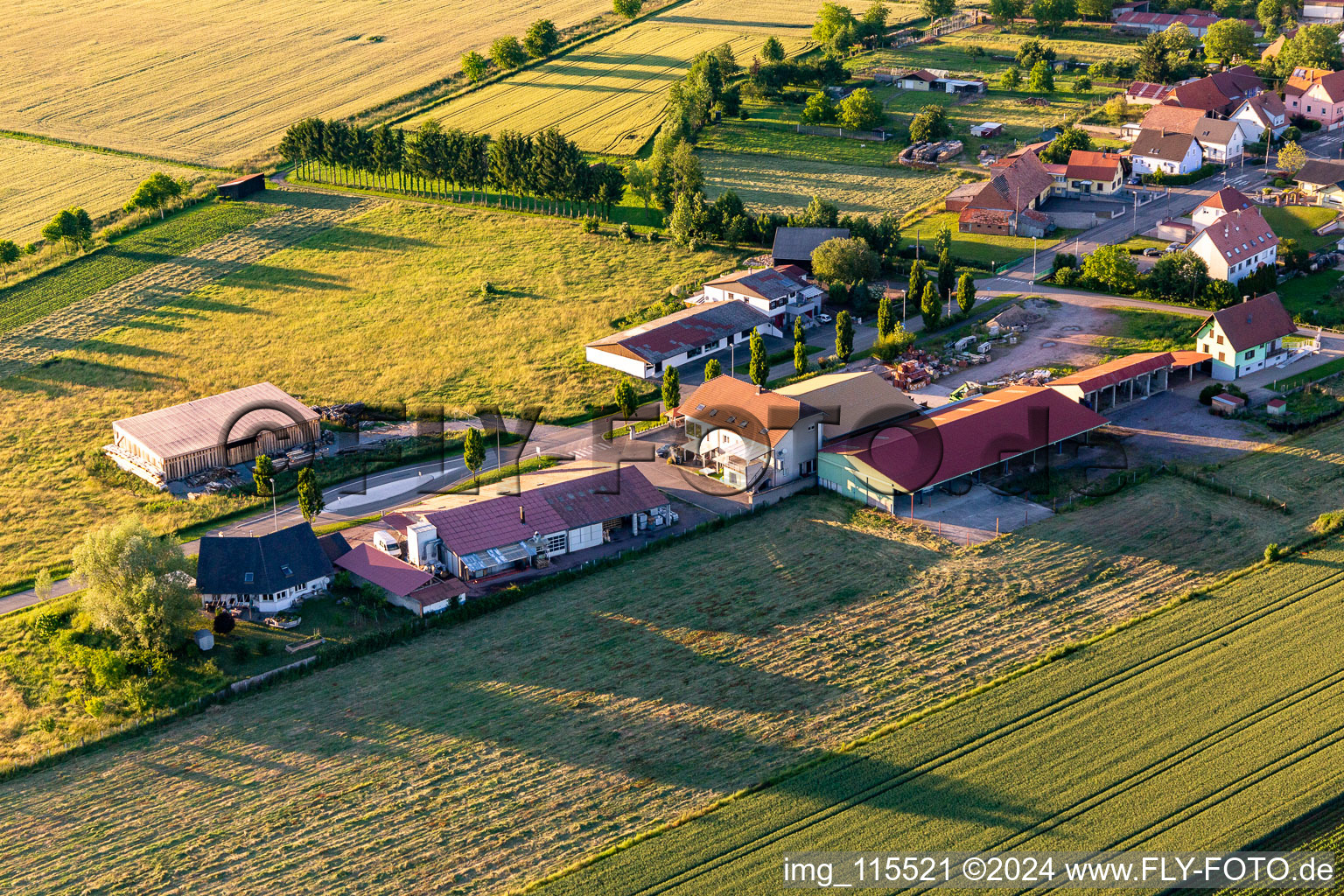 Bird's eye view of Buhl in the state Bas-Rhin, France