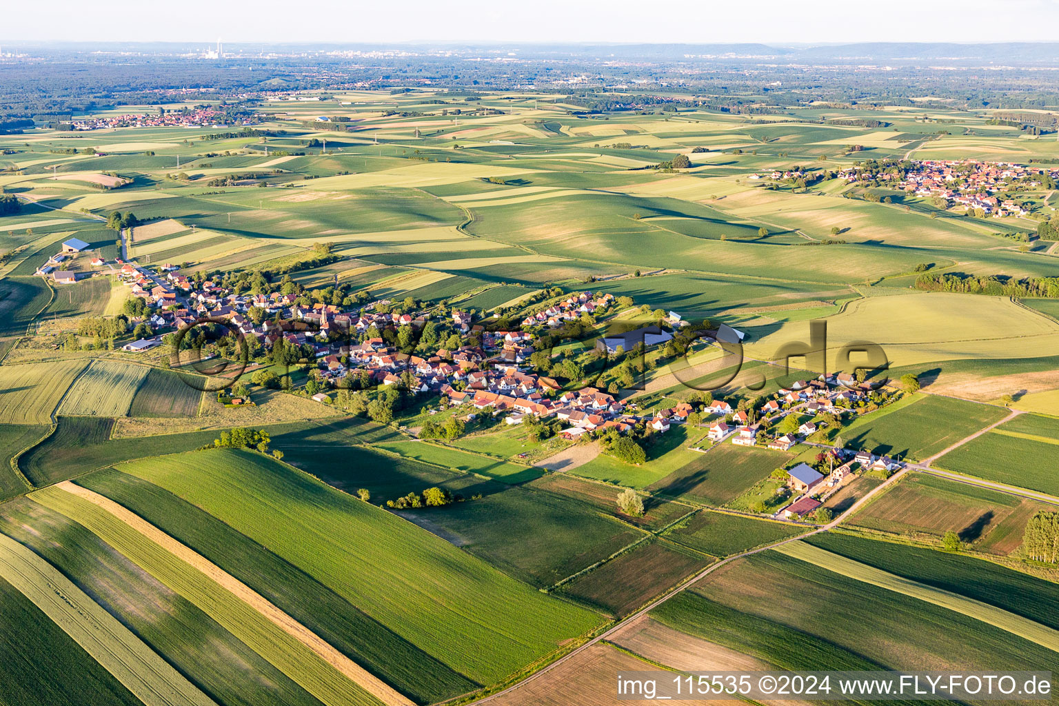 Siegen in the state Bas-Rhin, France from above