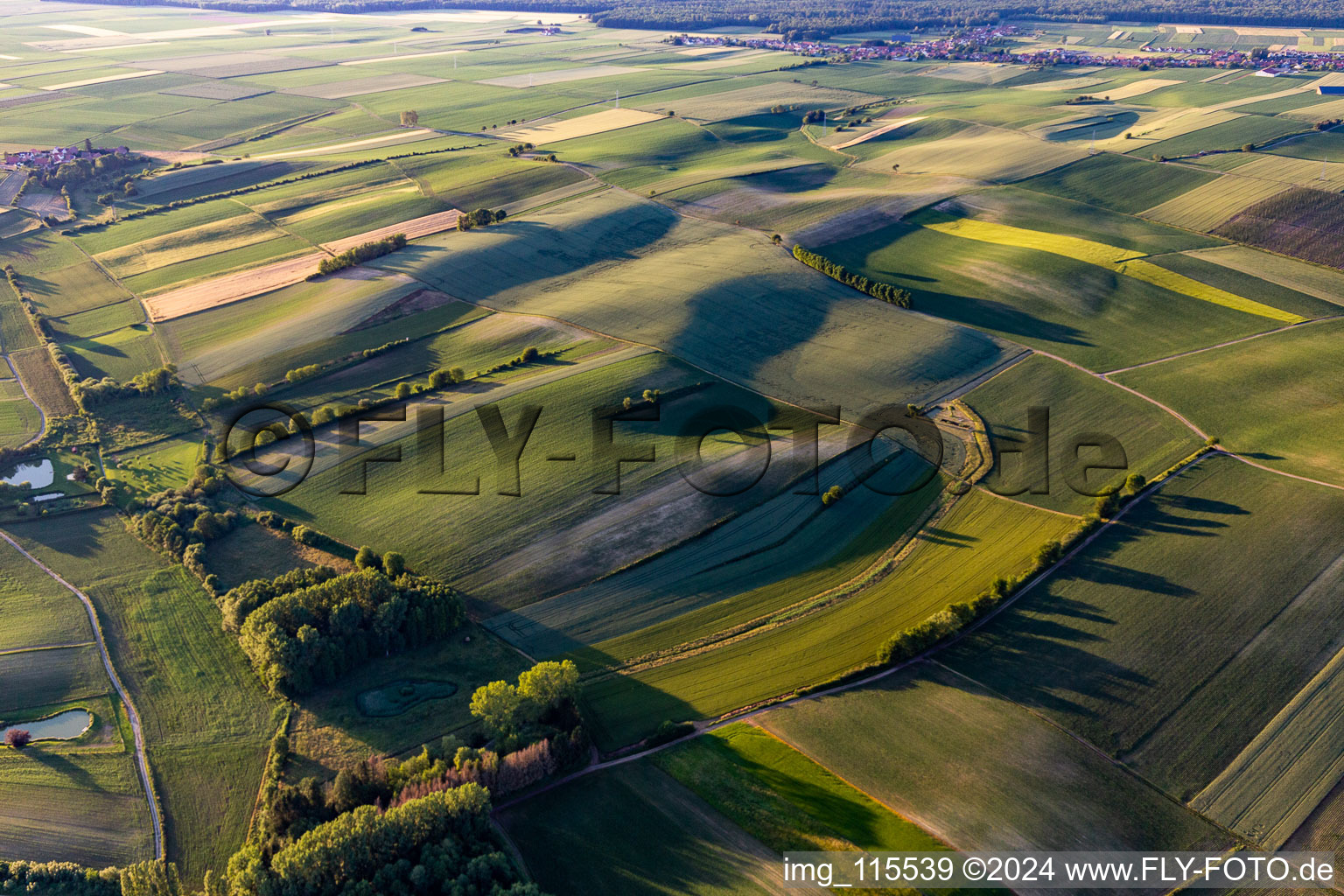 Aerial photograpy of Seebach in the state Bas-Rhin, France