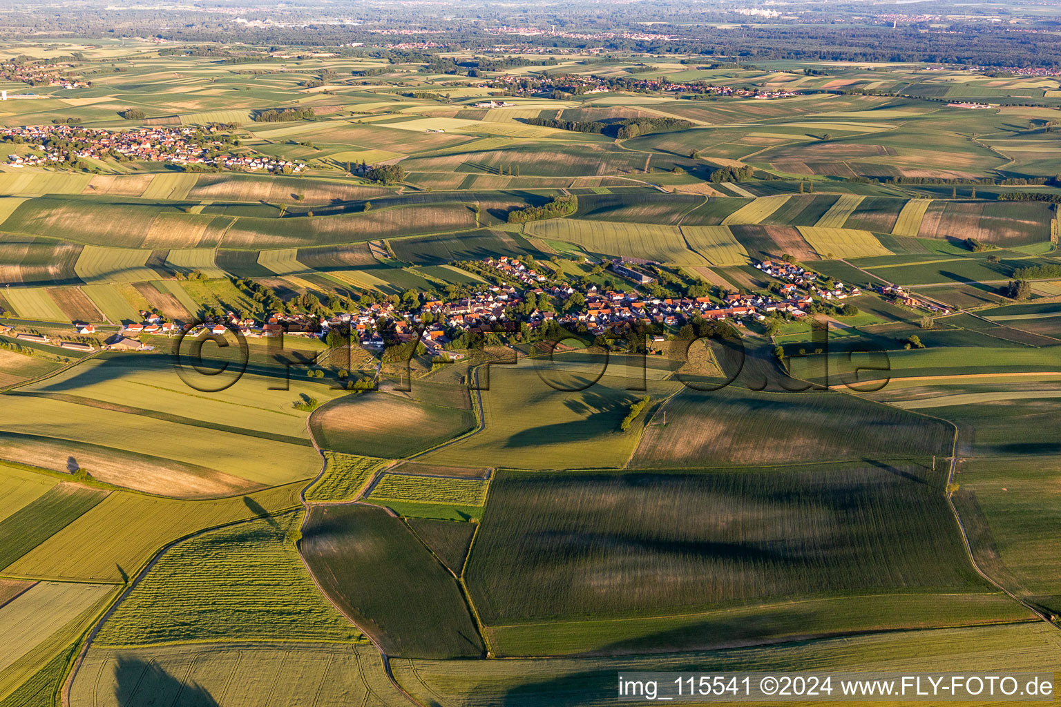 Siegen in the state Bas-Rhin, France out of the air