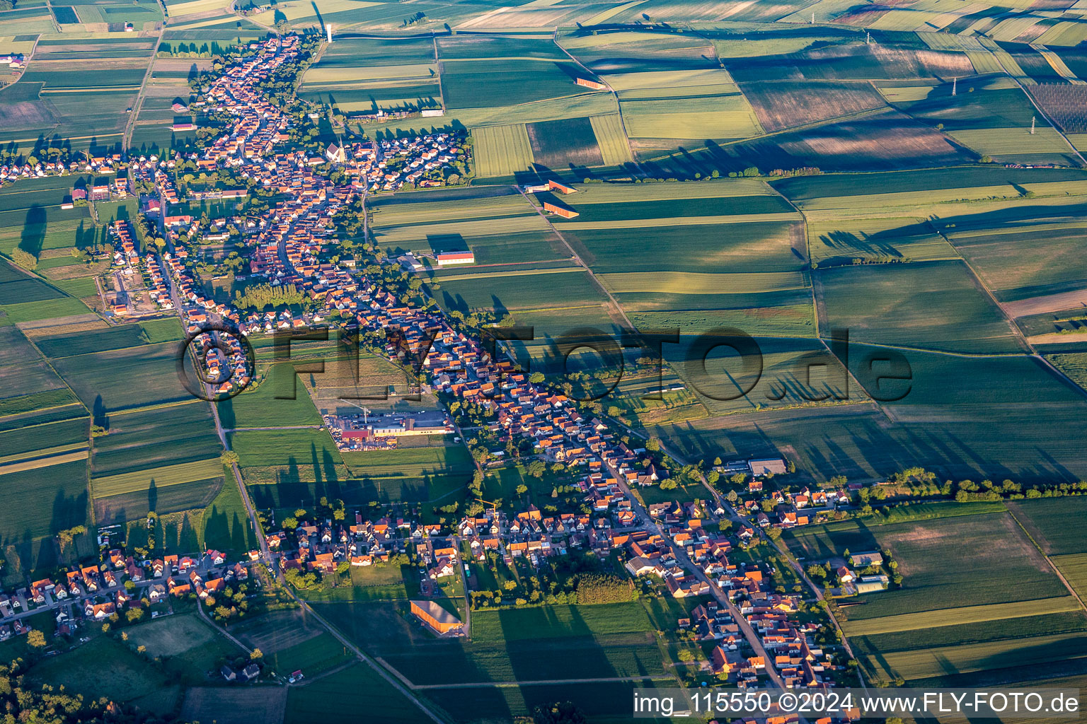 Schleithal in the state Bas-Rhin, France out of the air