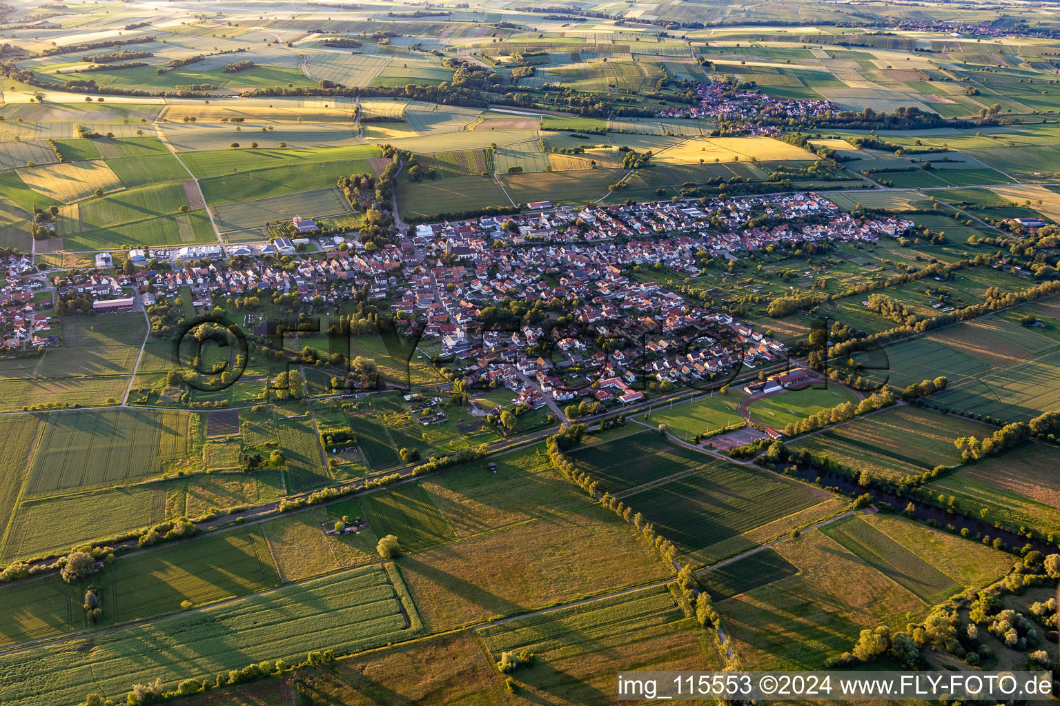 Drone image of Steinfeld in the state Rhineland-Palatinate, Germany