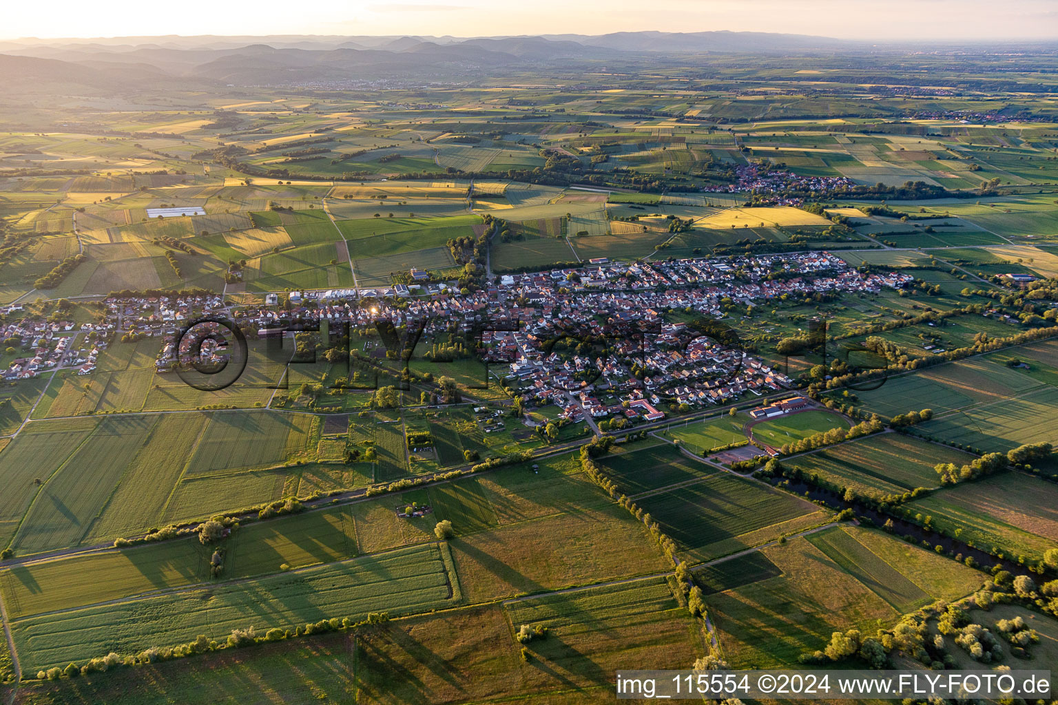 Steinfeld in the state Rhineland-Palatinate, Germany from the drone perspective