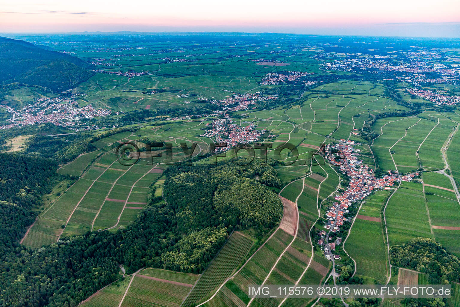 Ranschbach in the state Rhineland-Palatinate, Germany seen from a drone