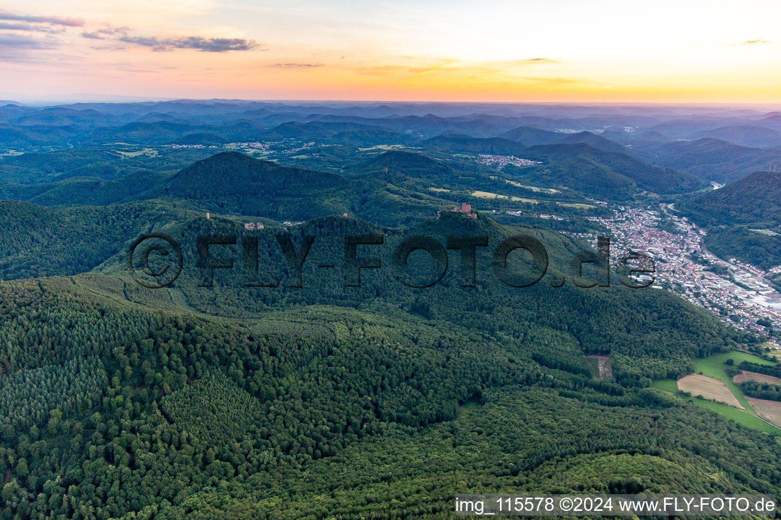 Trifels Castle etc in Annweiler am Trifels in the state Rhineland-Palatinate, Germany