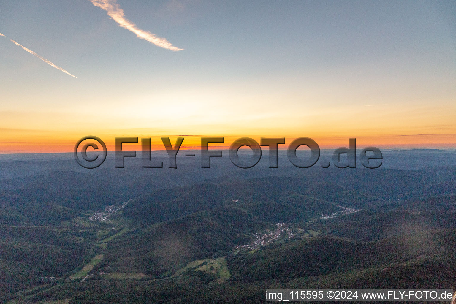 Eußer and Dernbach valley in Albersweiler in the state Rhineland-Palatinate, Germany