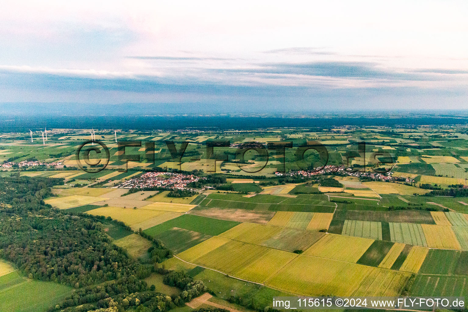 Barbelroth in the state Rhineland-Palatinate, Germany seen from a drone