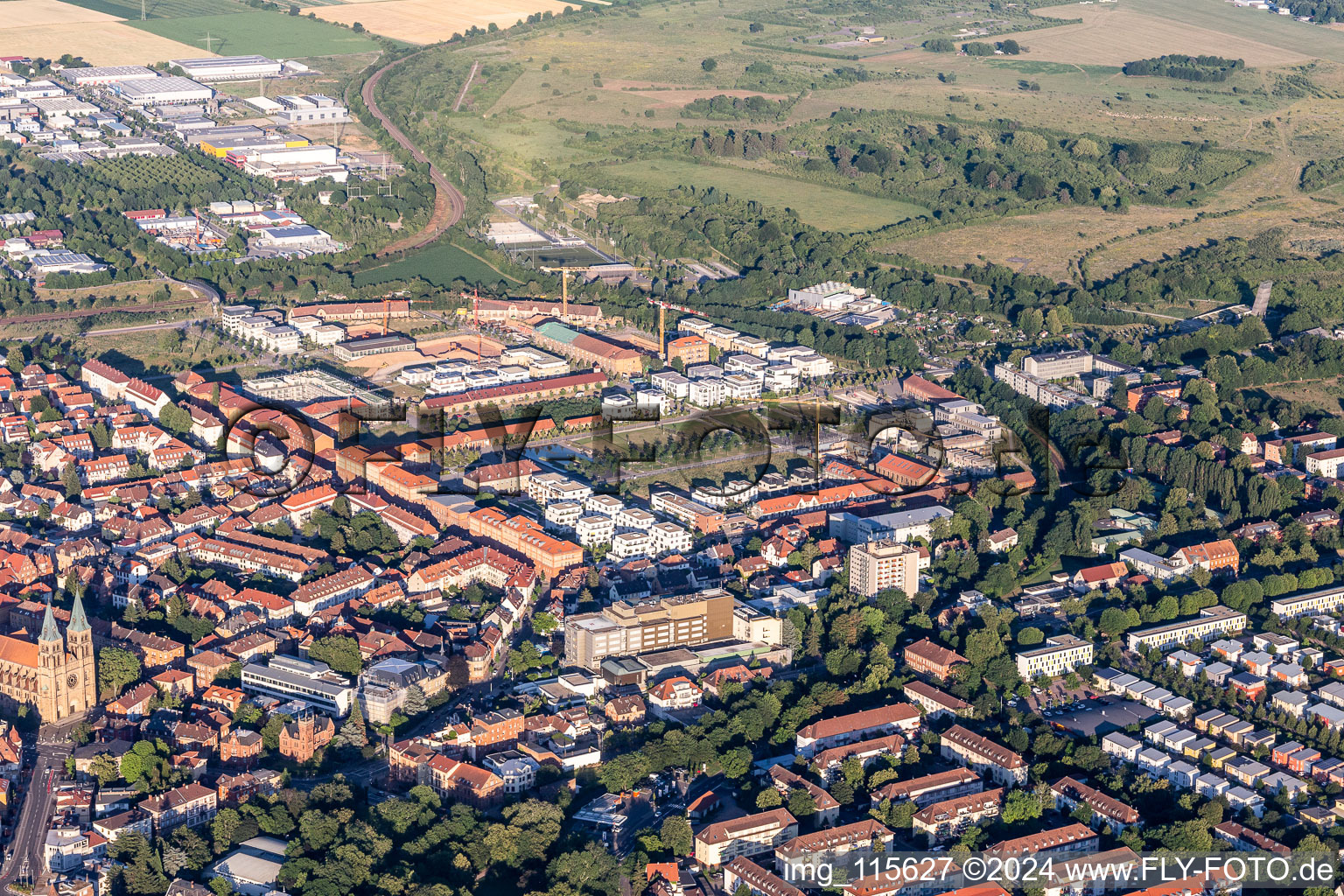 Aerial photograpy of Landau in der Pfalz in the state Rhineland-Palatinate, Germany