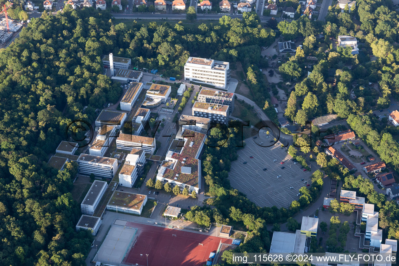 Oblique view of Landau in der Pfalz in the state Rhineland-Palatinate, Germany