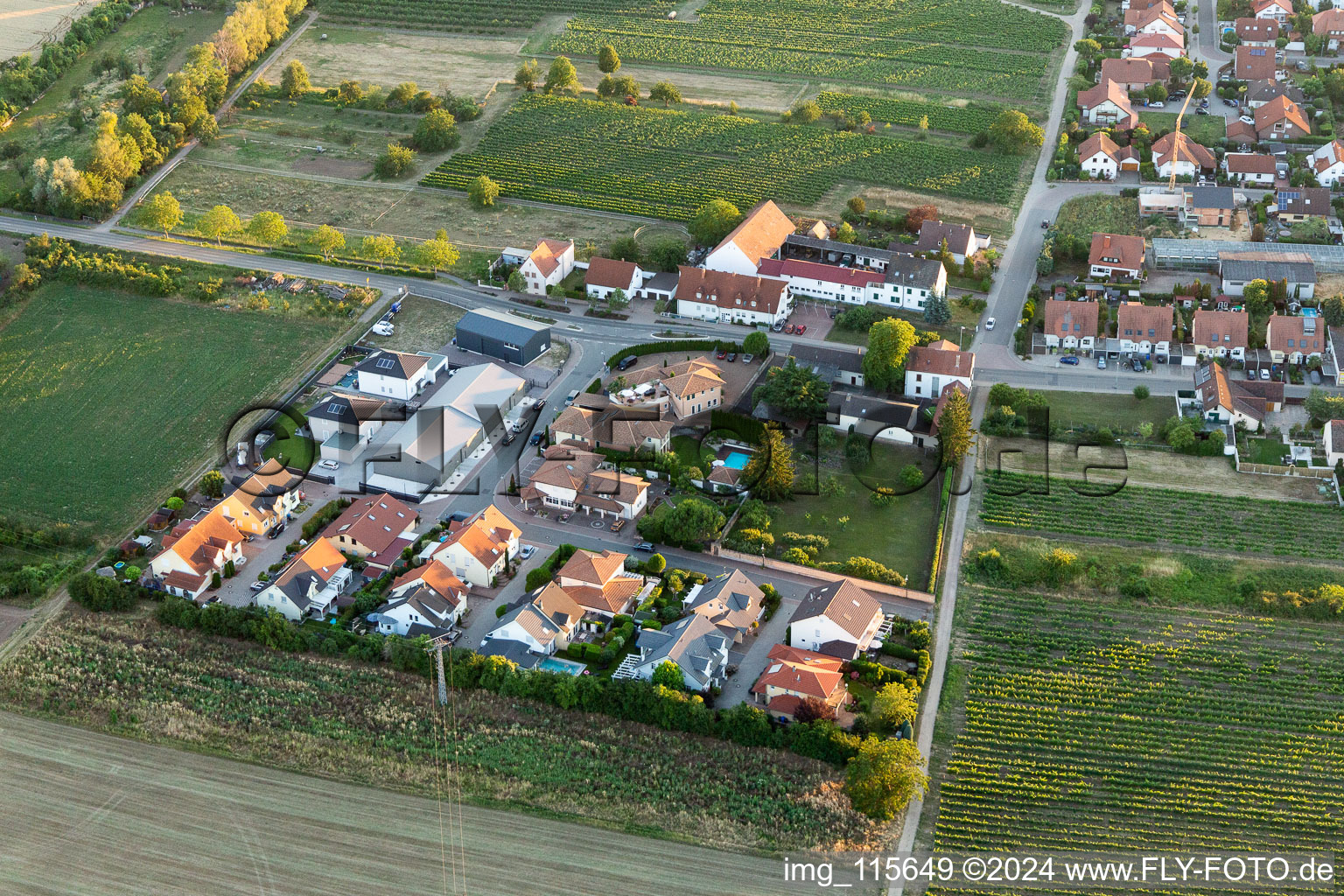 Meckenheim in the state Rhineland-Palatinate, Germany from the plane