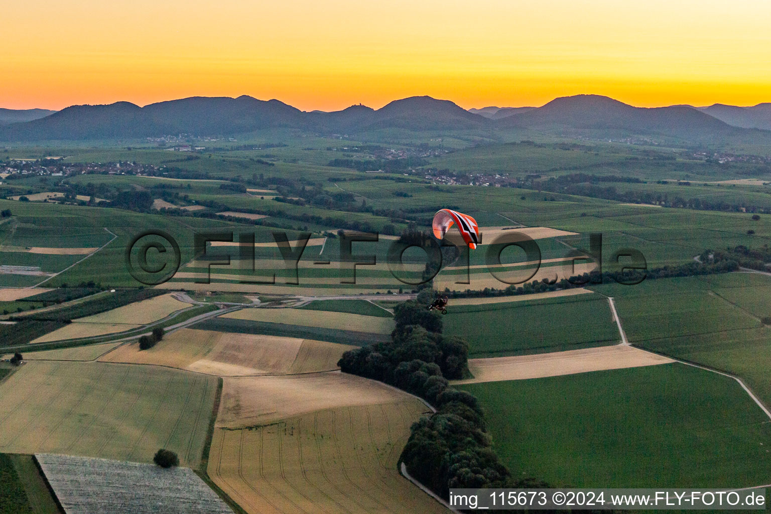 Insheim in the state Rhineland-Palatinate, Germany from the drone perspective