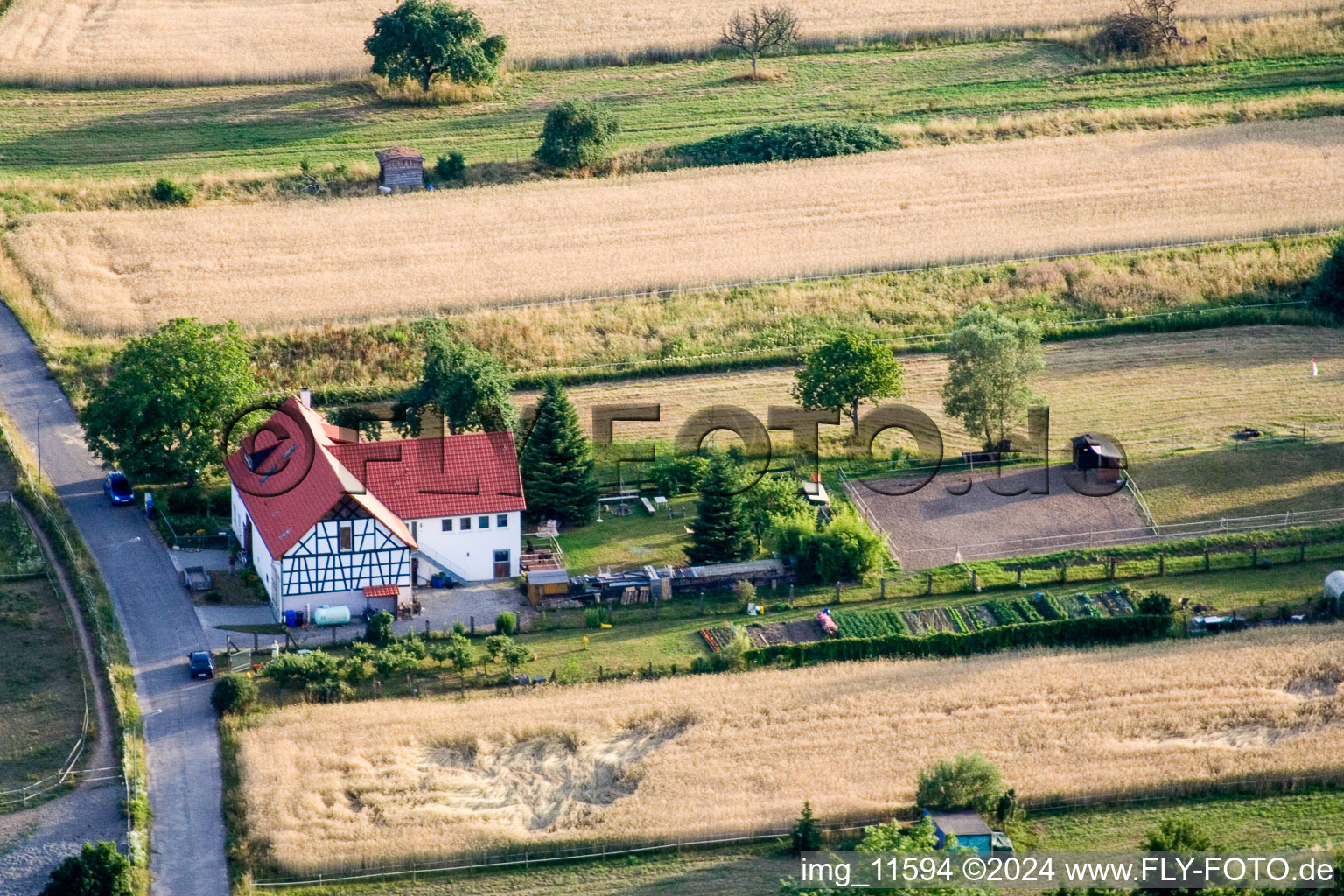 Aerial photograpy of Litzelstetter Street in the district Wollmatingen in Konstanz in the state Baden-Wuerttemberg, Germany