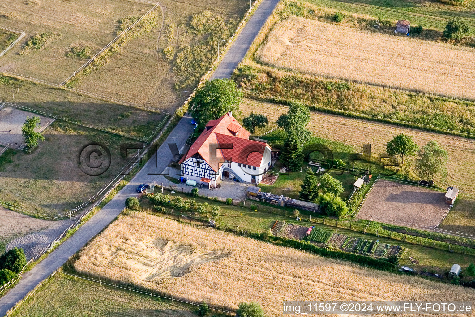 Oblique view of Litzelstetter Street in the district Wollmatingen in Konstanz in the state Baden-Wuerttemberg, Germany