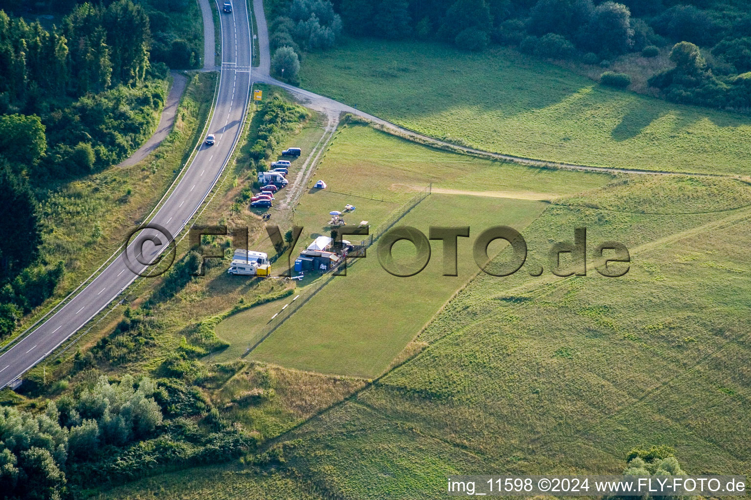 Model airfield in the district Wollmatingen in Konstanz in the state Baden-Wuerttemberg, Germany