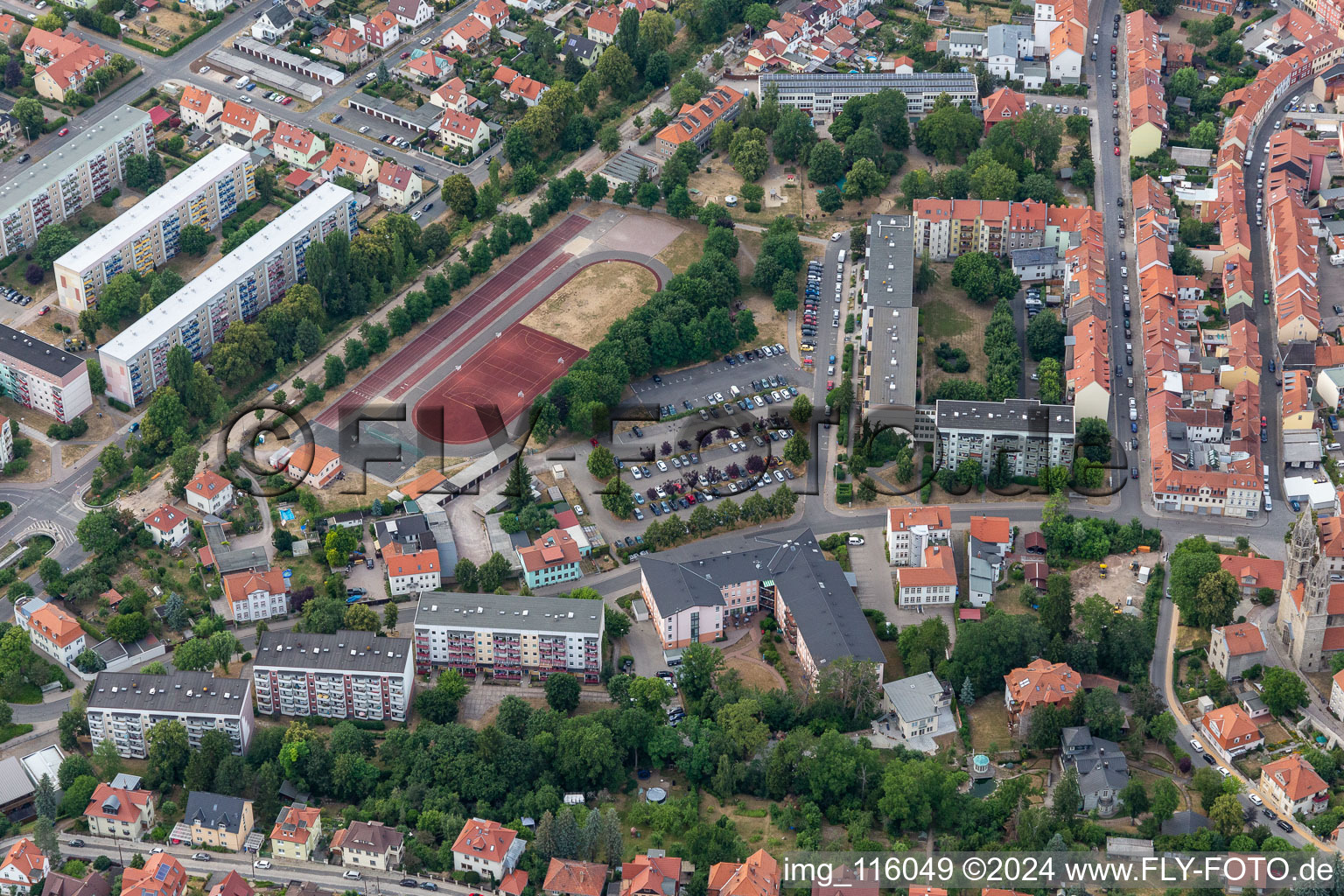 Aerial photograpy of Arnstadt in the state Thuringia, Germany