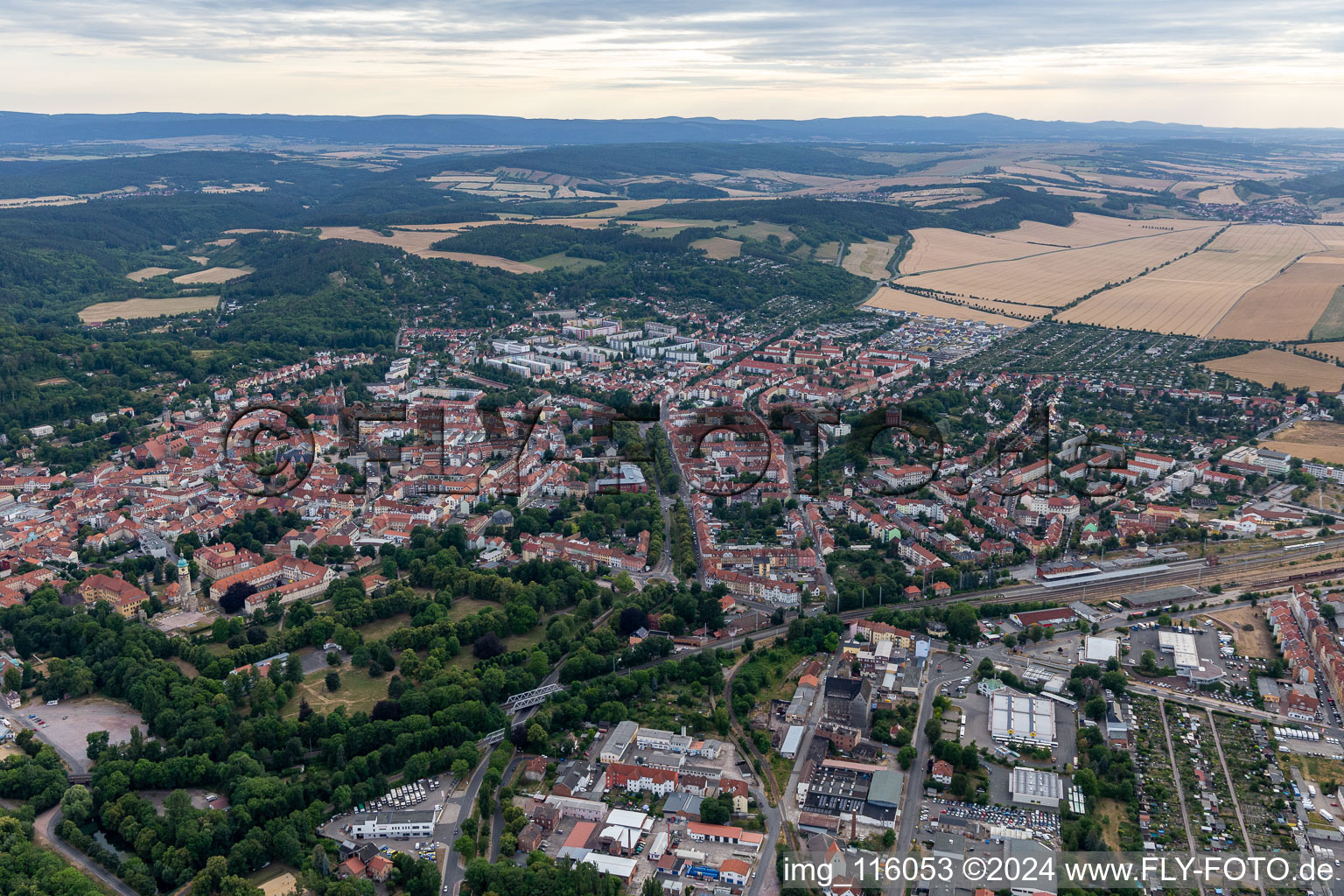 Arnstadt in the state Thuringia, Germany out of the air