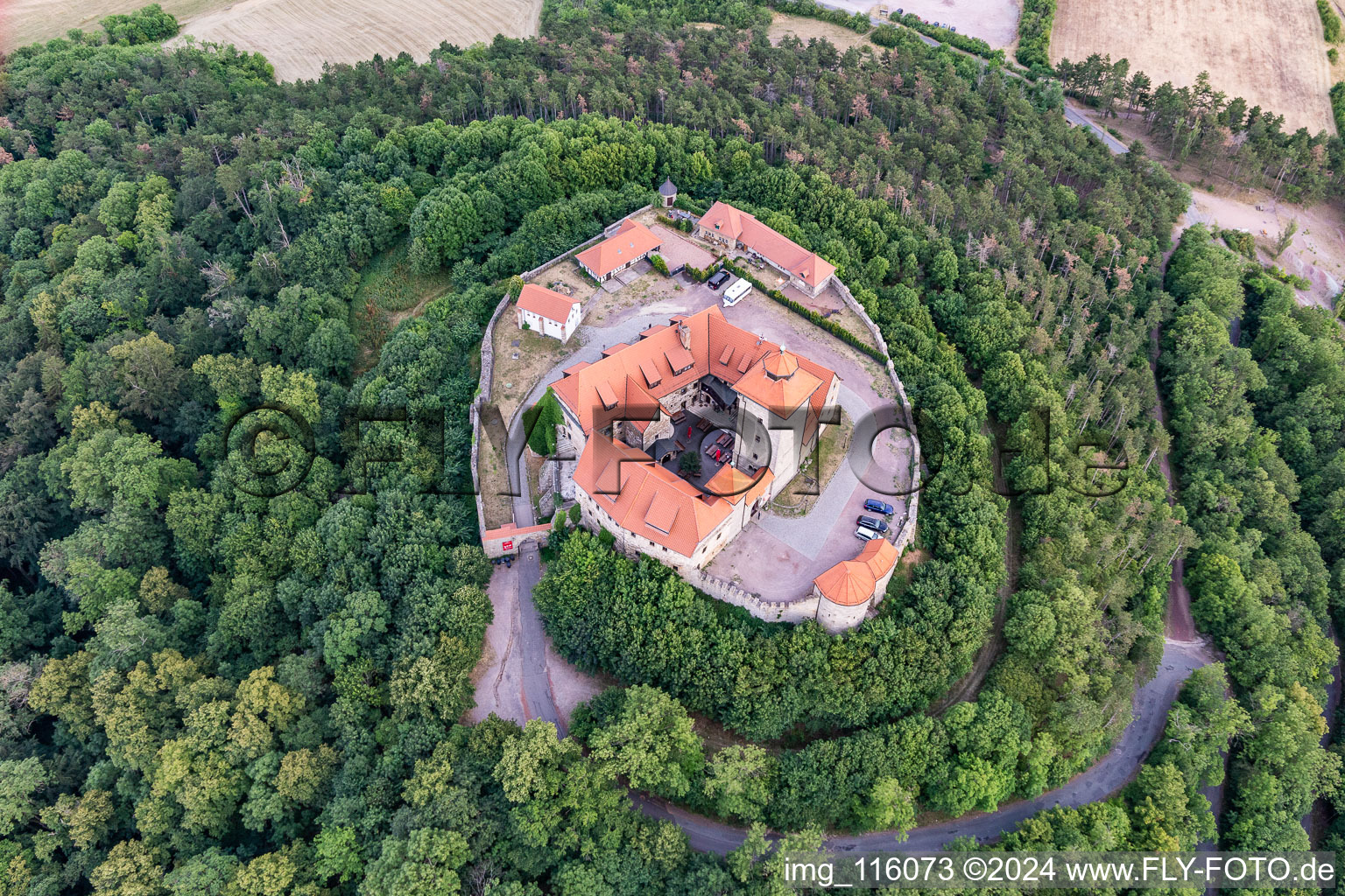 Castle of the fortress Wachsenburg in Holzhausen in the state Thuringia, Germany